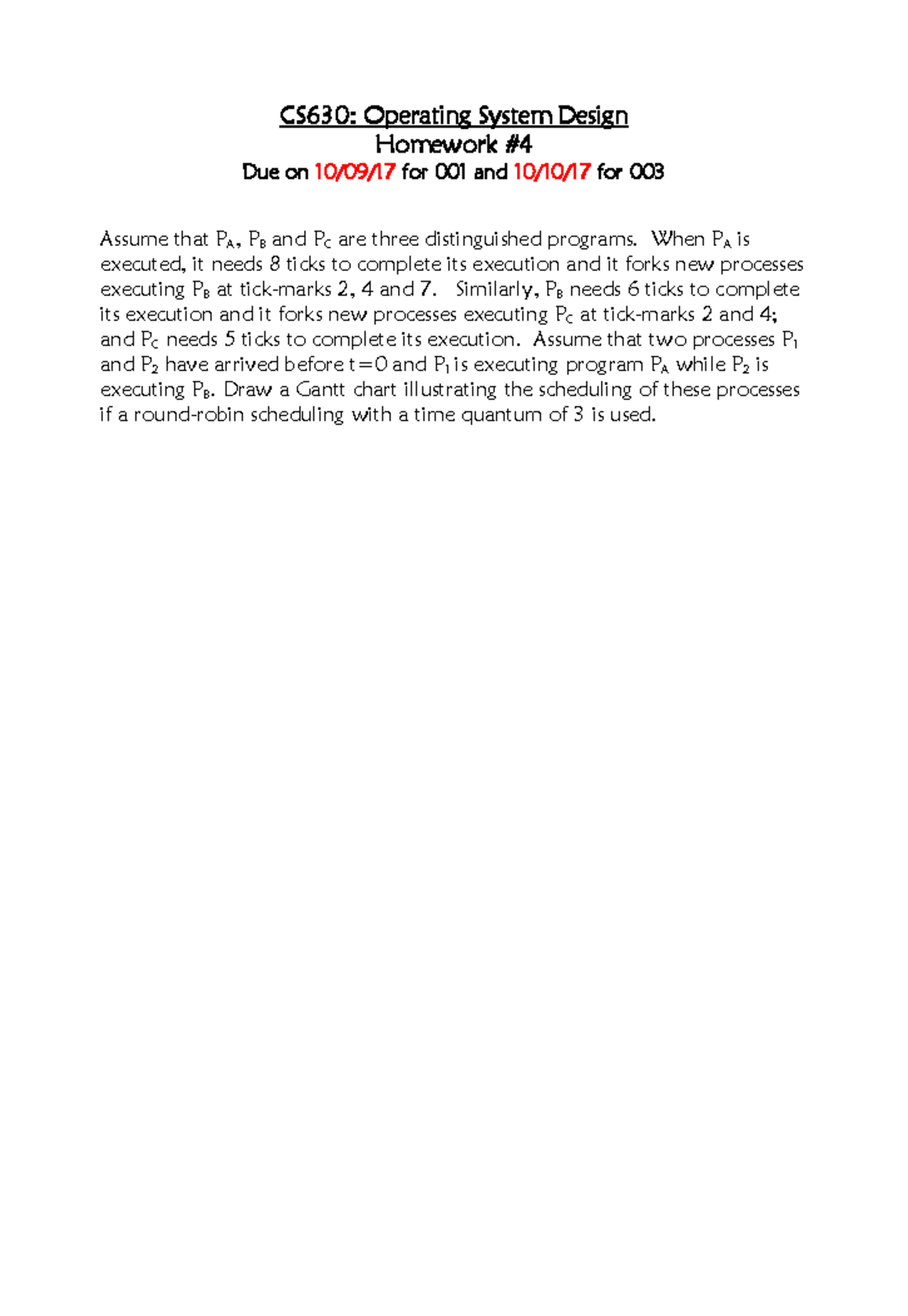 Hw-04 - CS 630 - HW 4 - CS63 0 : Operating System Design Homework # 4 ...
