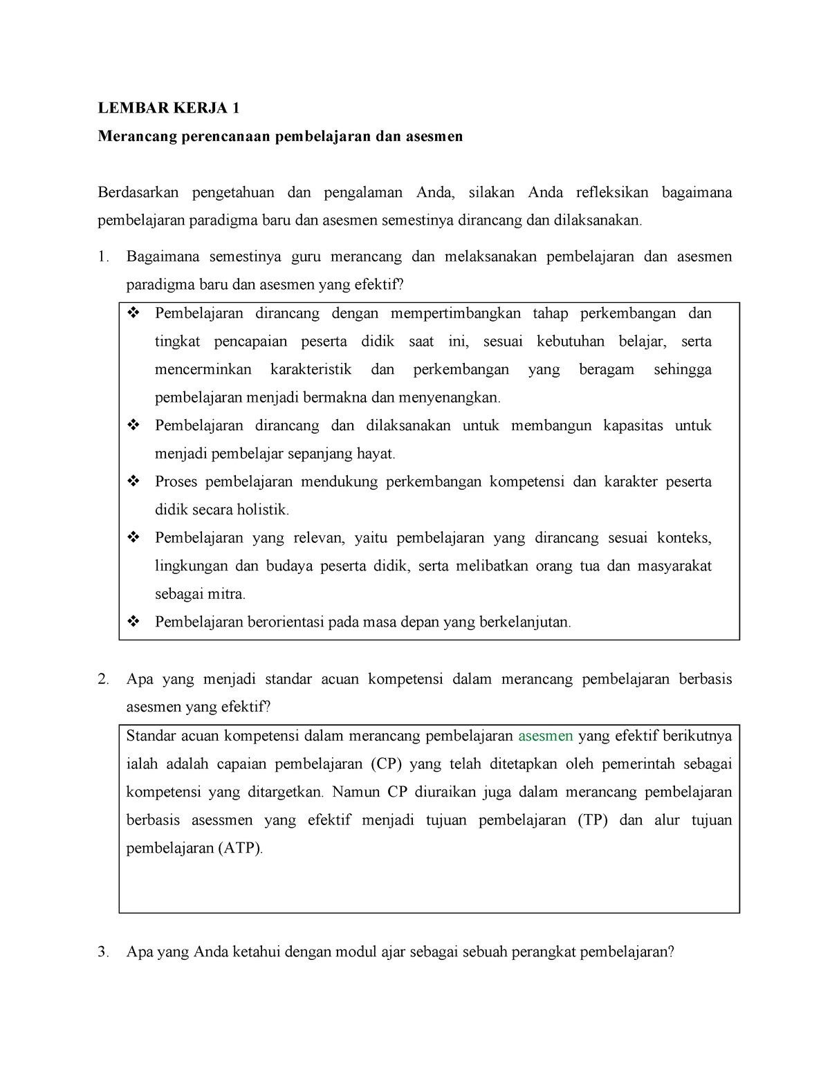 LK-Topik 2 - Ppg - LEMBAR KERJA 1 Merancang Perencanaan Pembelajaran ...