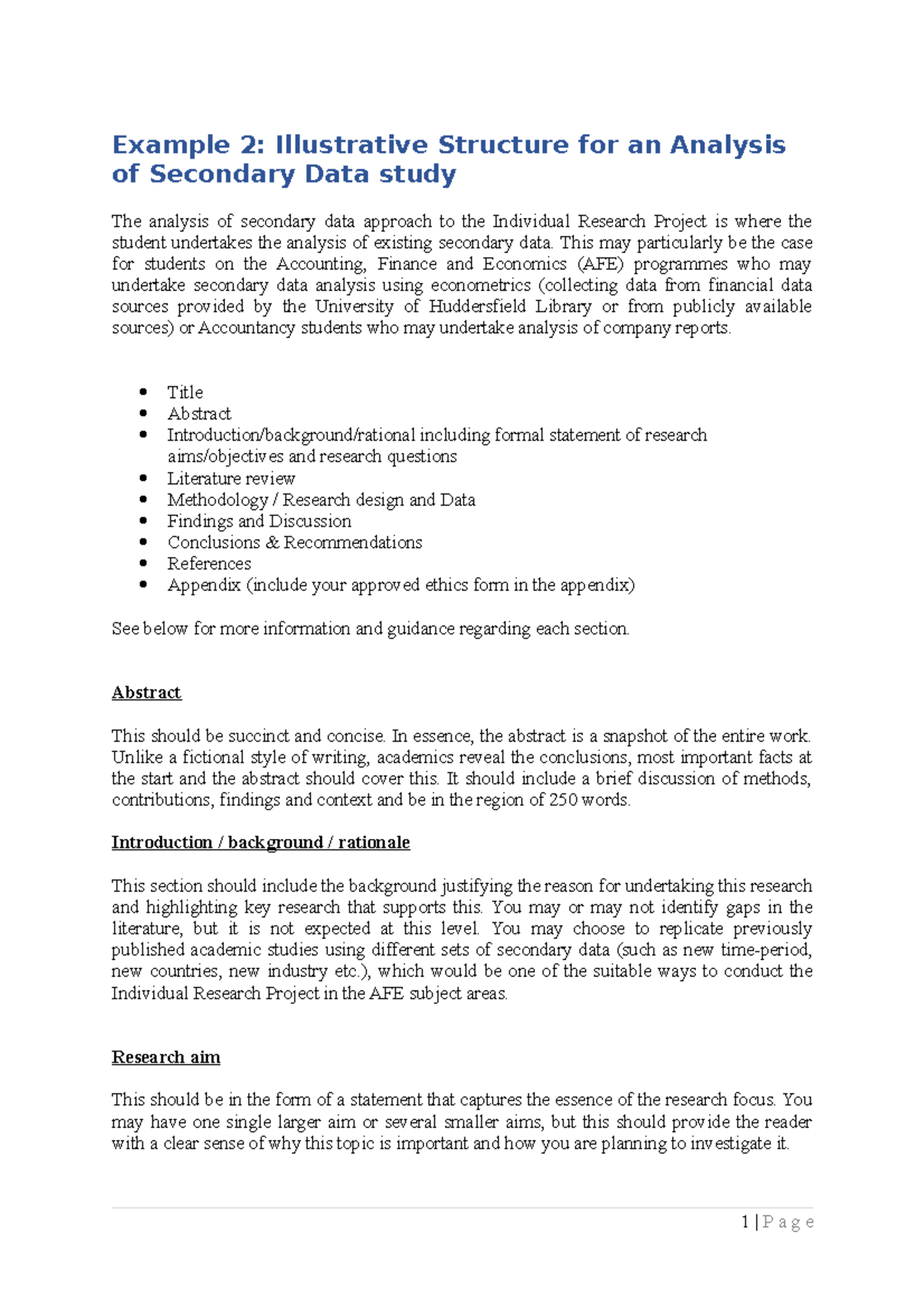 Example 2 IRP Secondary Data Analysis - Example 2: Illustrative ...