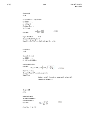 ATSC HW#5 - Homework 5 Answers - ATSC 201 HW # 5 Alex Levan | 55382956 ...