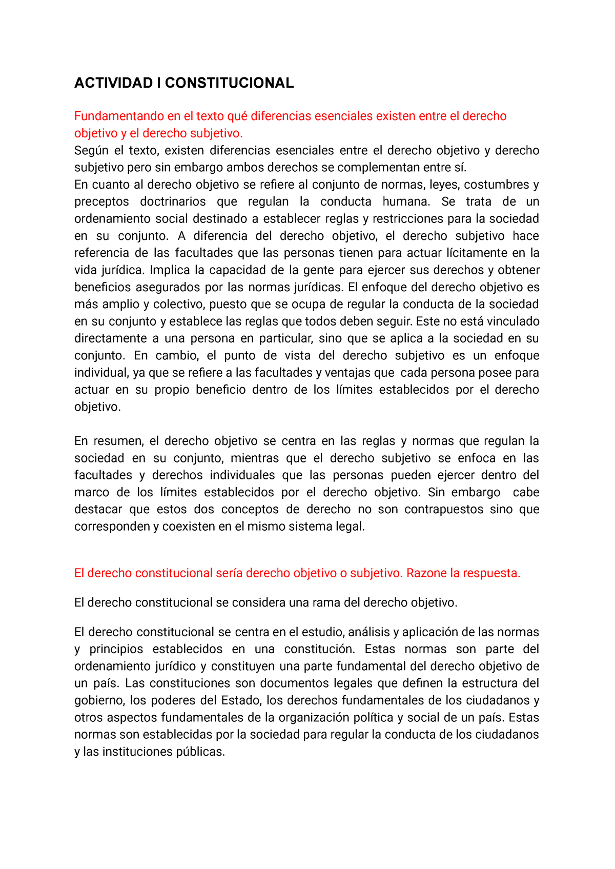 Actividad I Constitucional - ACTIVIDAD I CONSTITUCIONAL Fundamentando ...