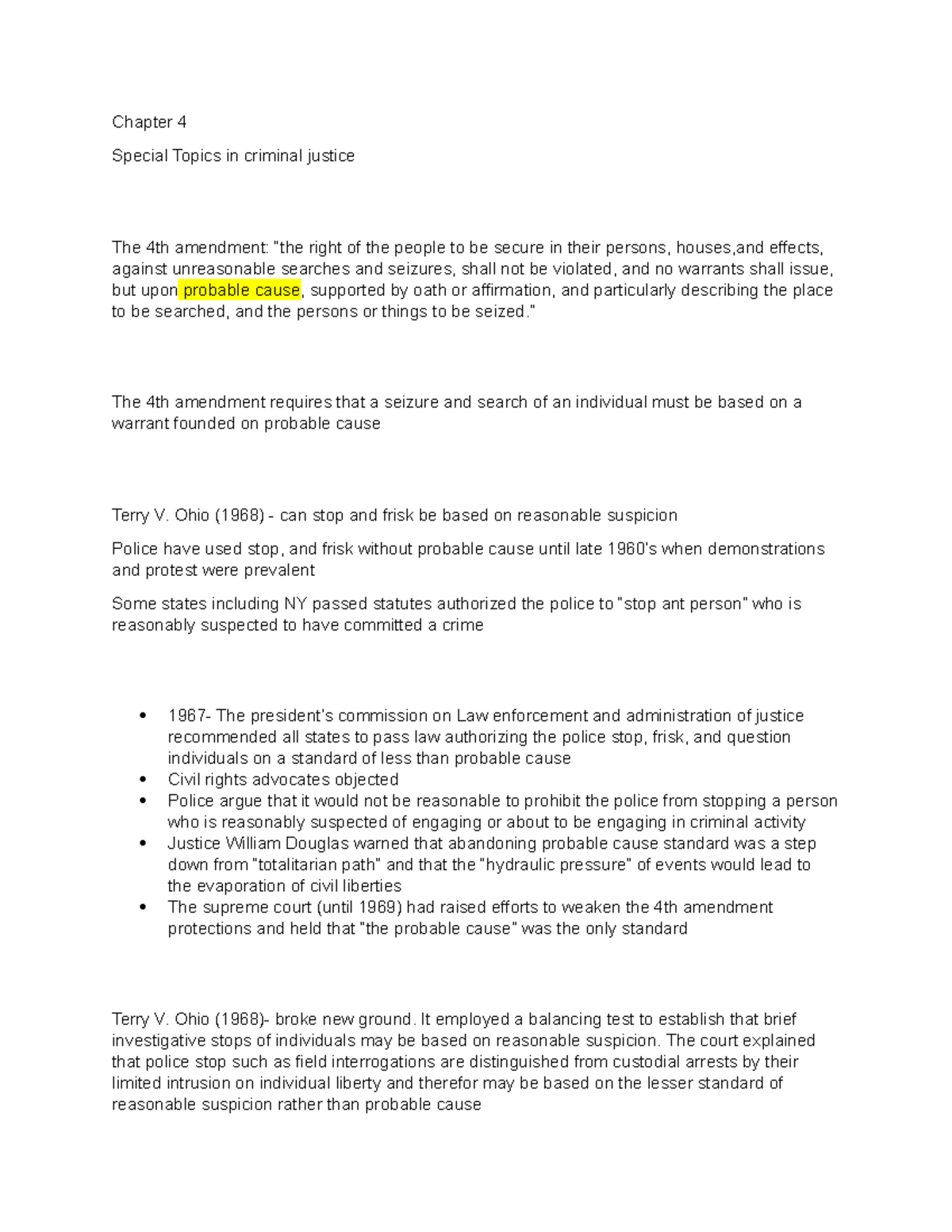 Chapter 4 special topics in CJ - Chapter 4 Special Topics in criminal ...