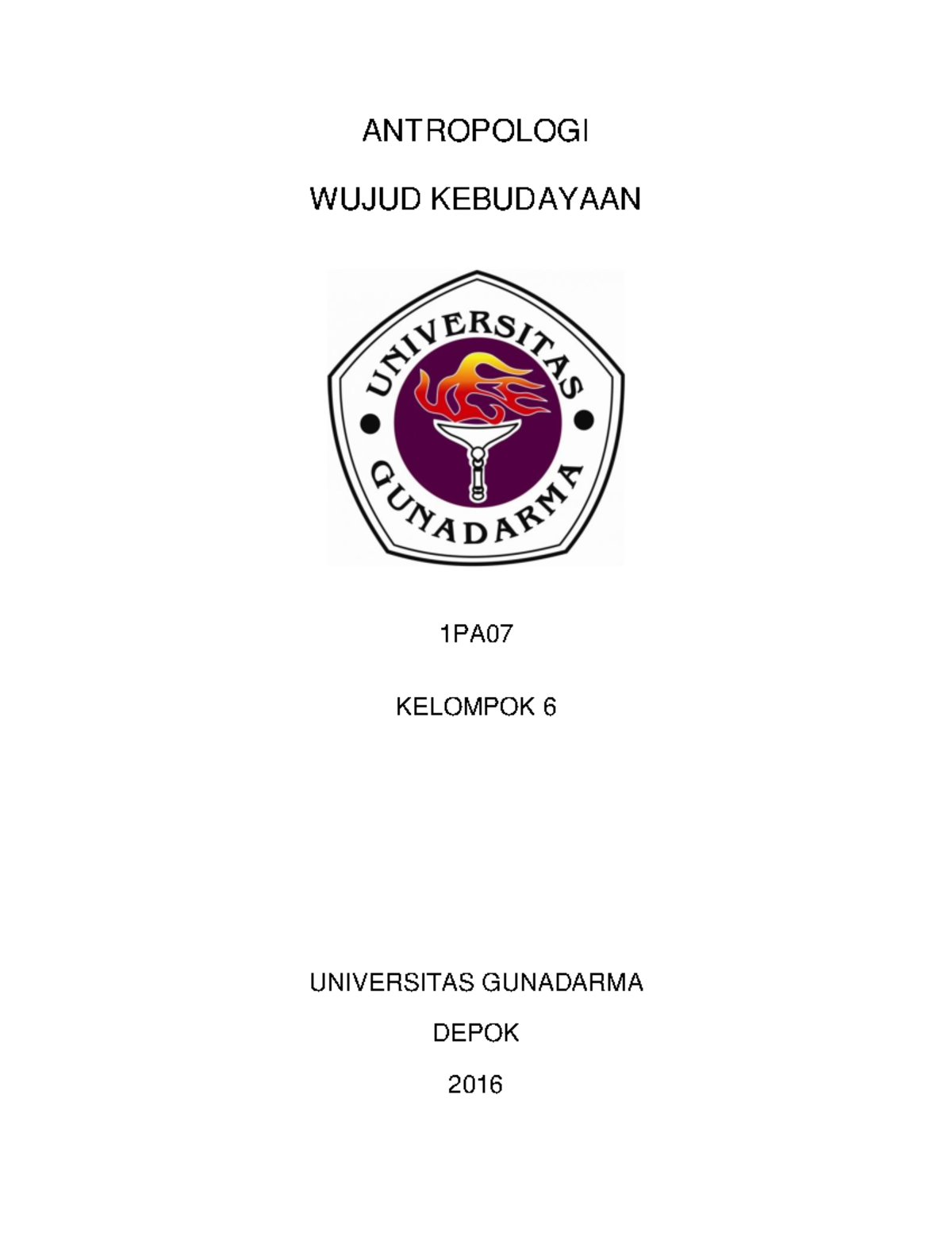 Wujud Kebudayaan - Antropologi - ANTROPOLOGI WUJUD KEBUDAYAAN 1PA ...