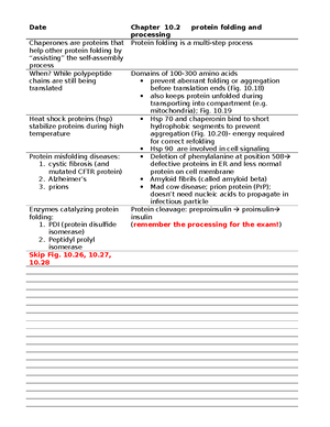 Cell Biology Chapter 12.1 notes - Date Chapter 12 Name Protein ...