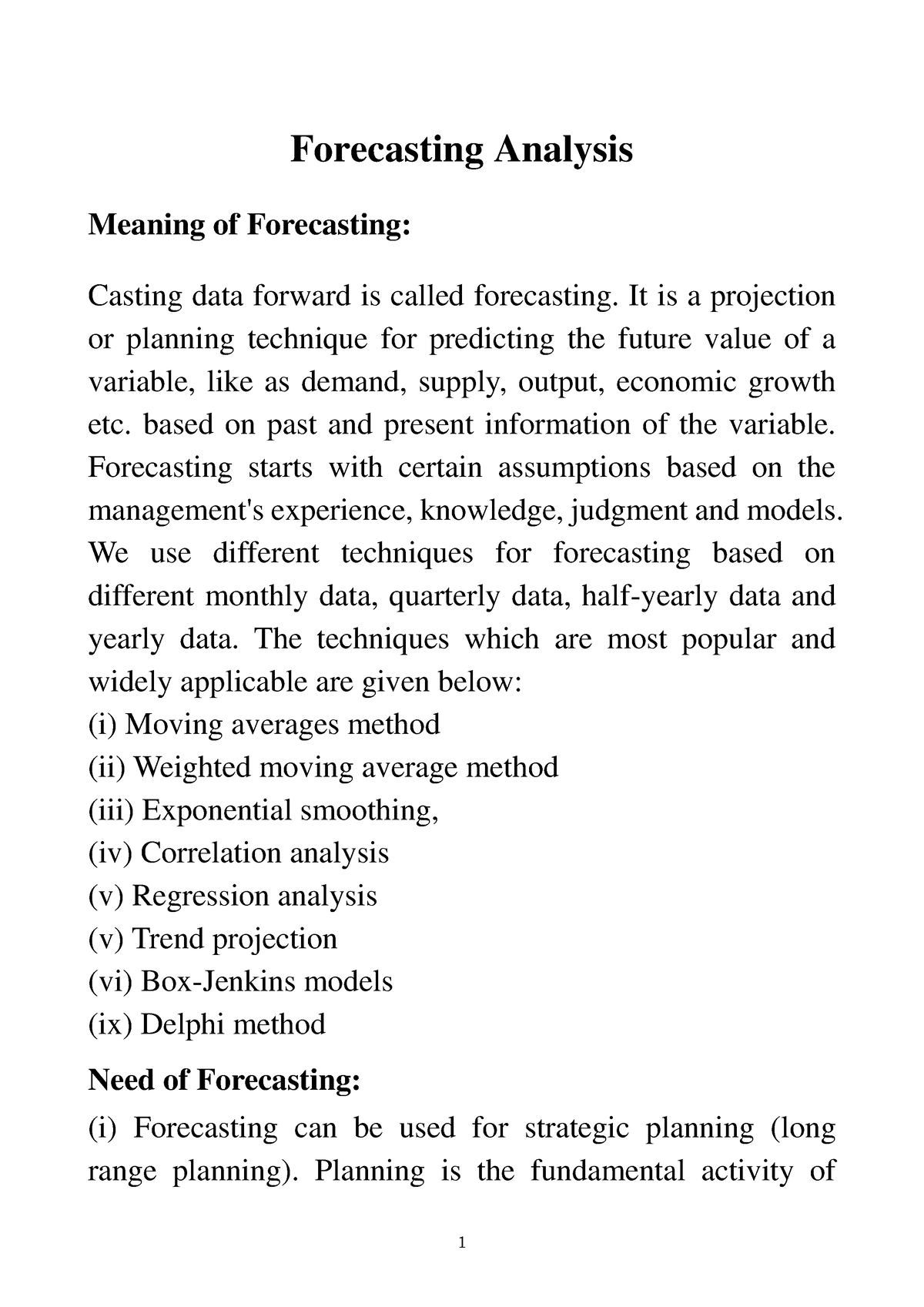 forcasting-analysis-correlation-forecasting-analysis-meaning-of