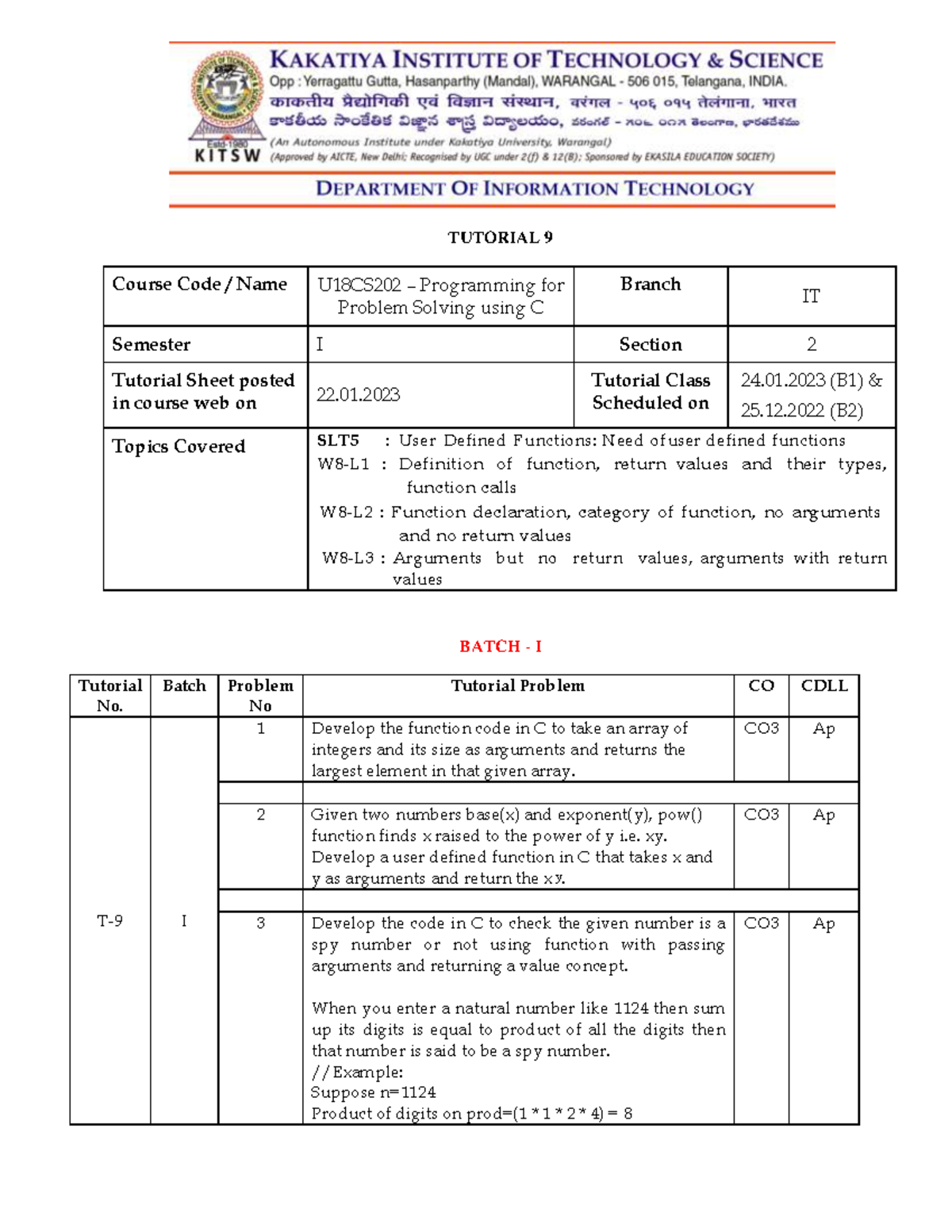 T9UNIT3final - Important tutorial in c language part 9 - TUTORIAL 9 ...