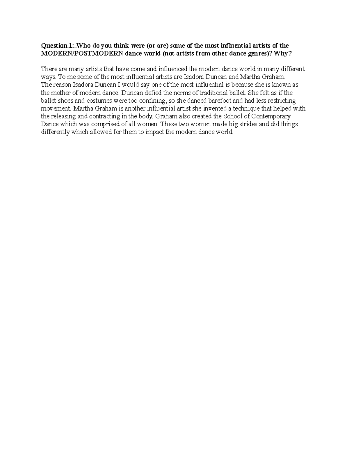 Unit Assignment #5 - Question 1: Who do you think were (or are) some of ...