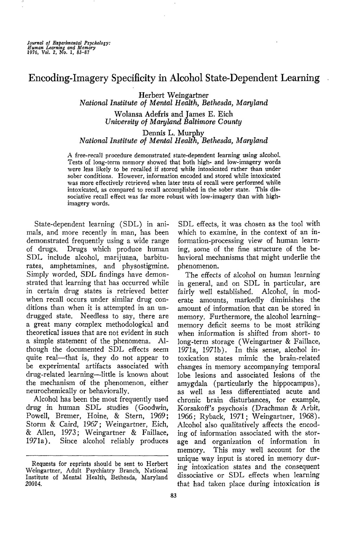 2º Artigo Clássico PAM - Journal Ol Experimental Psychology: Human ...