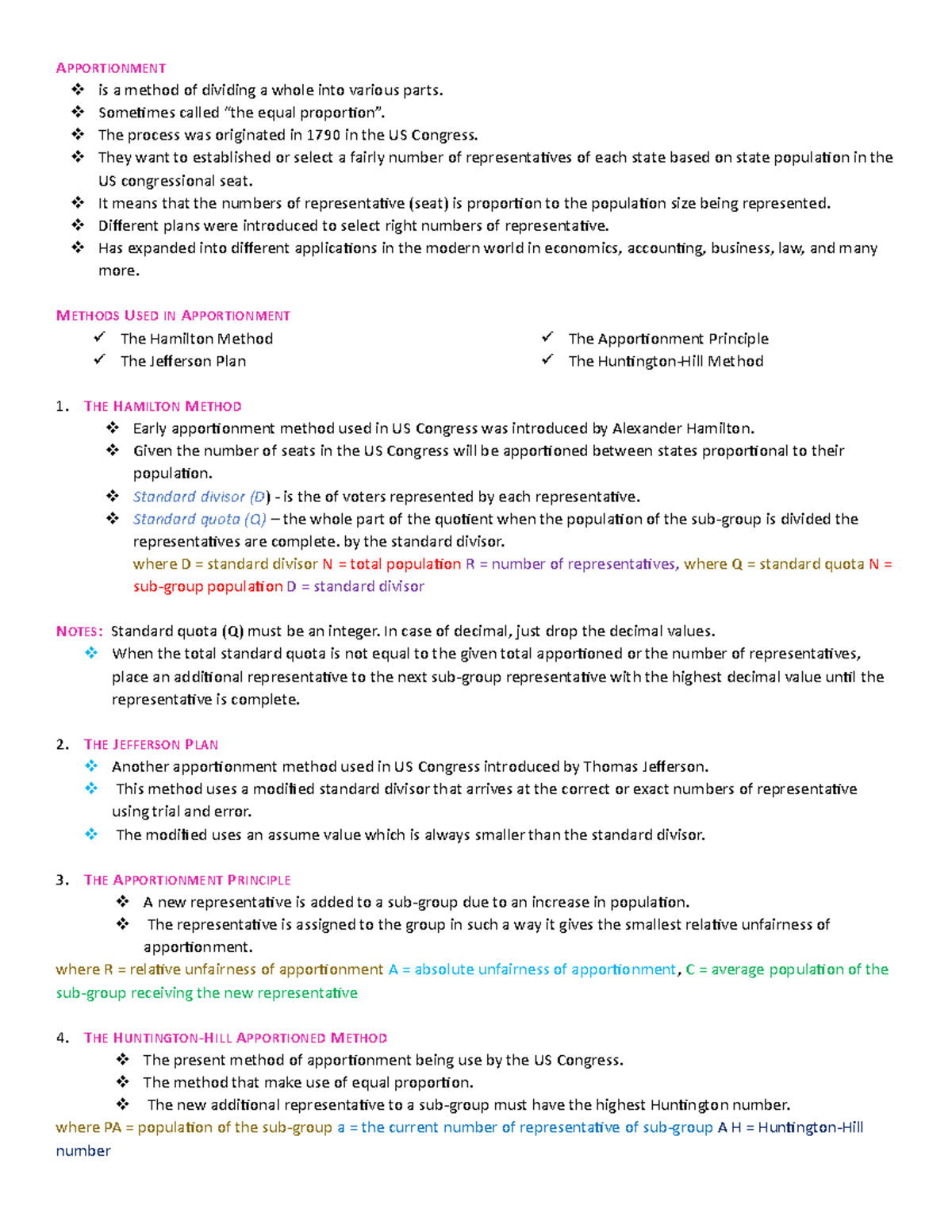 C6 Apportionmentmathm - APPORTIONMENT is a method of dividing a whole ...