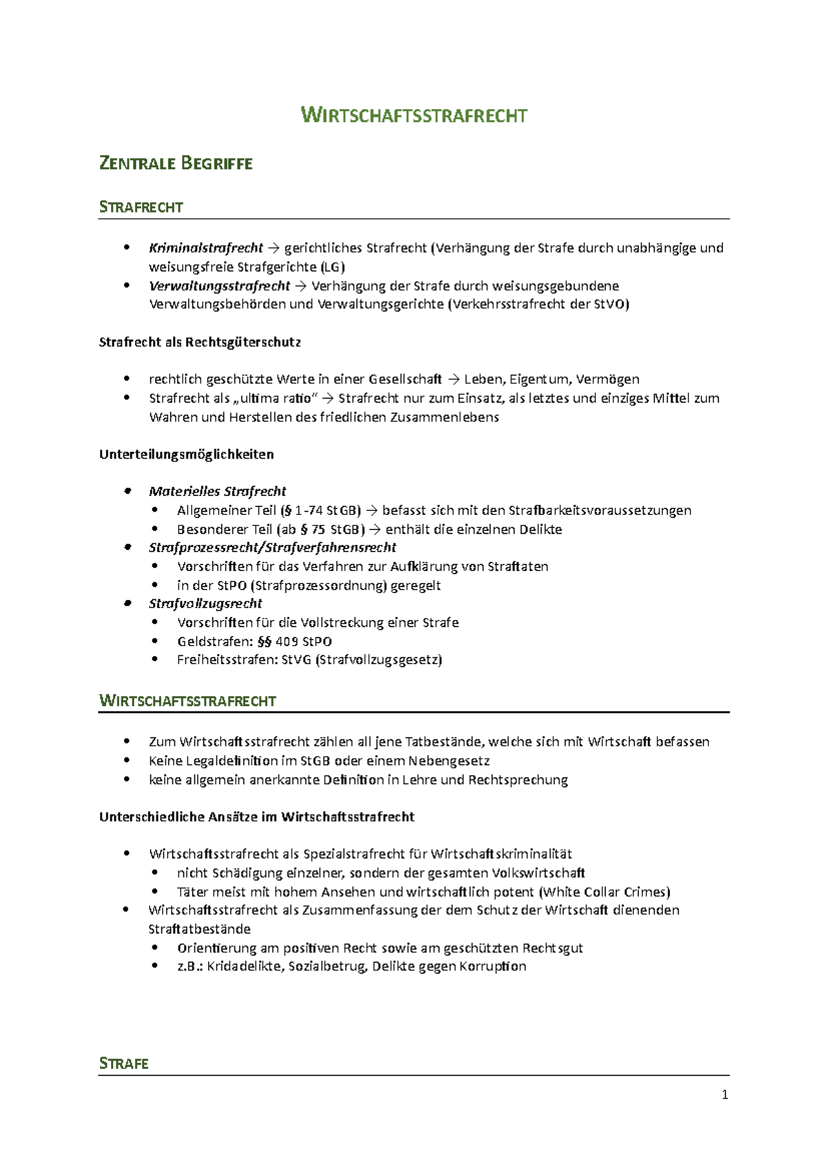 Wirtschaftsstrafrecht Kridadelikte, Sozialbetrug, Delikte gegen