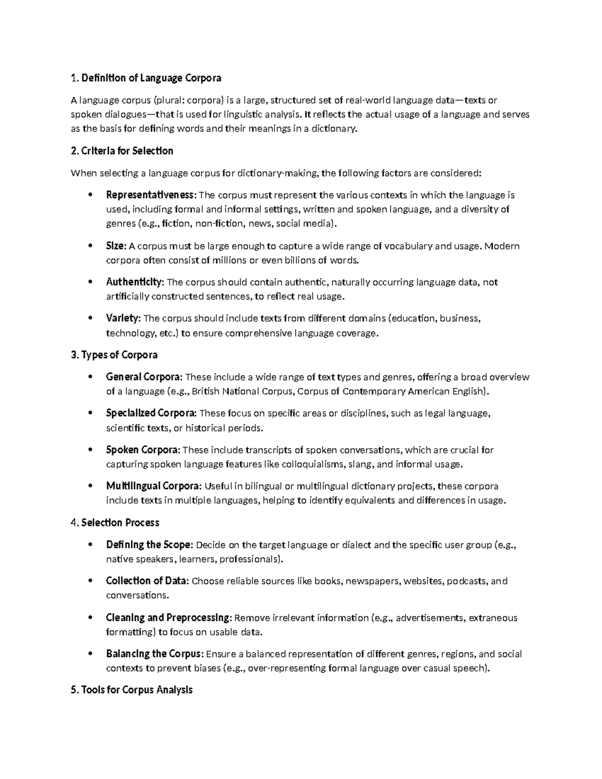 Corpora - english learning - Definition of Language Corpora A language ...