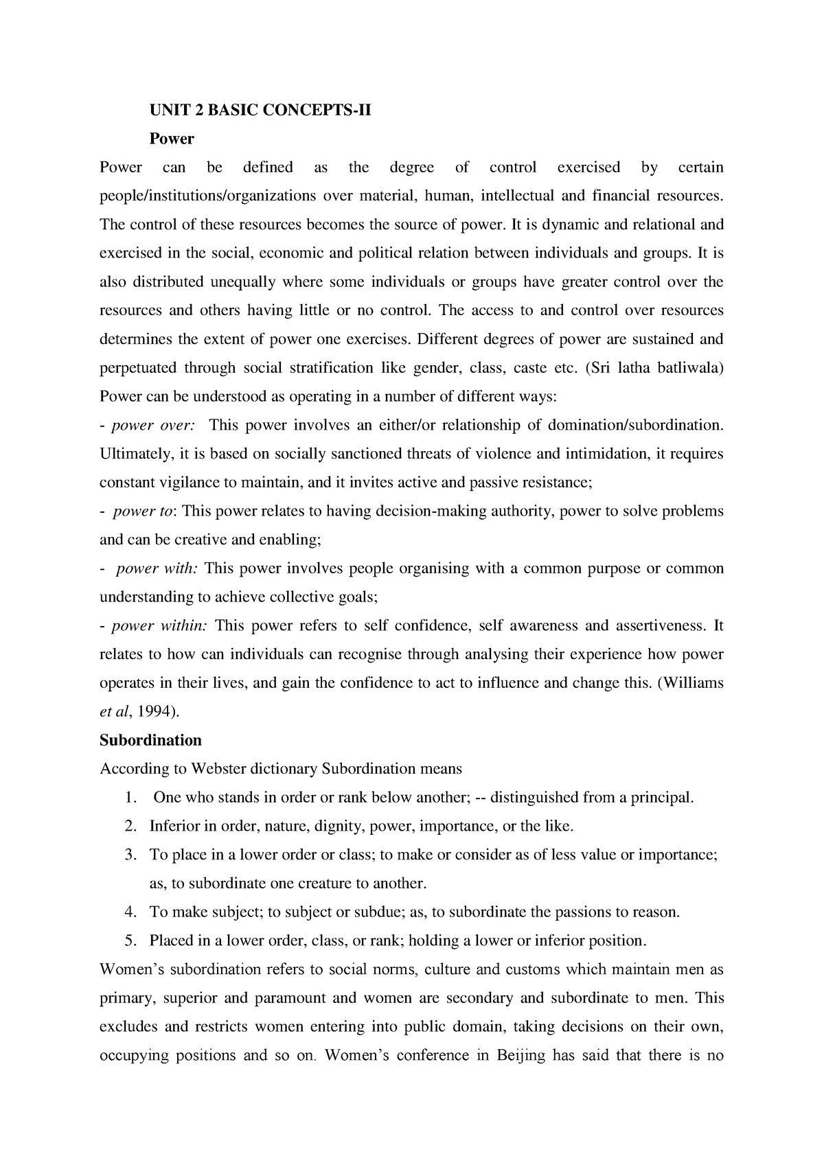 Unit 2 - More Concepts - Unit 2 Basic Concepts-ii Power Power Can Be 