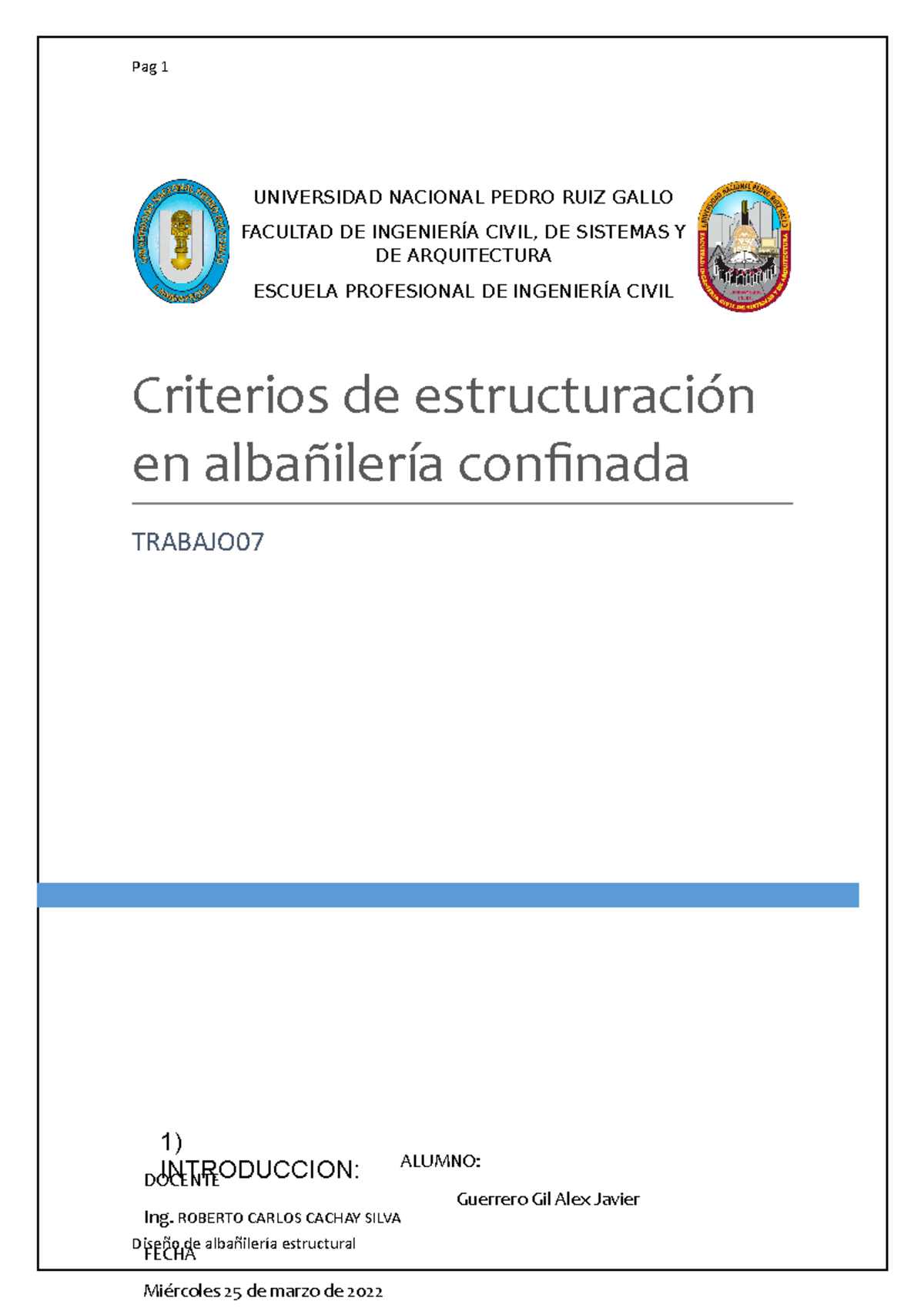 Criterios De Estructuracion Albañileria Confinada Con RNE - Criterios ...