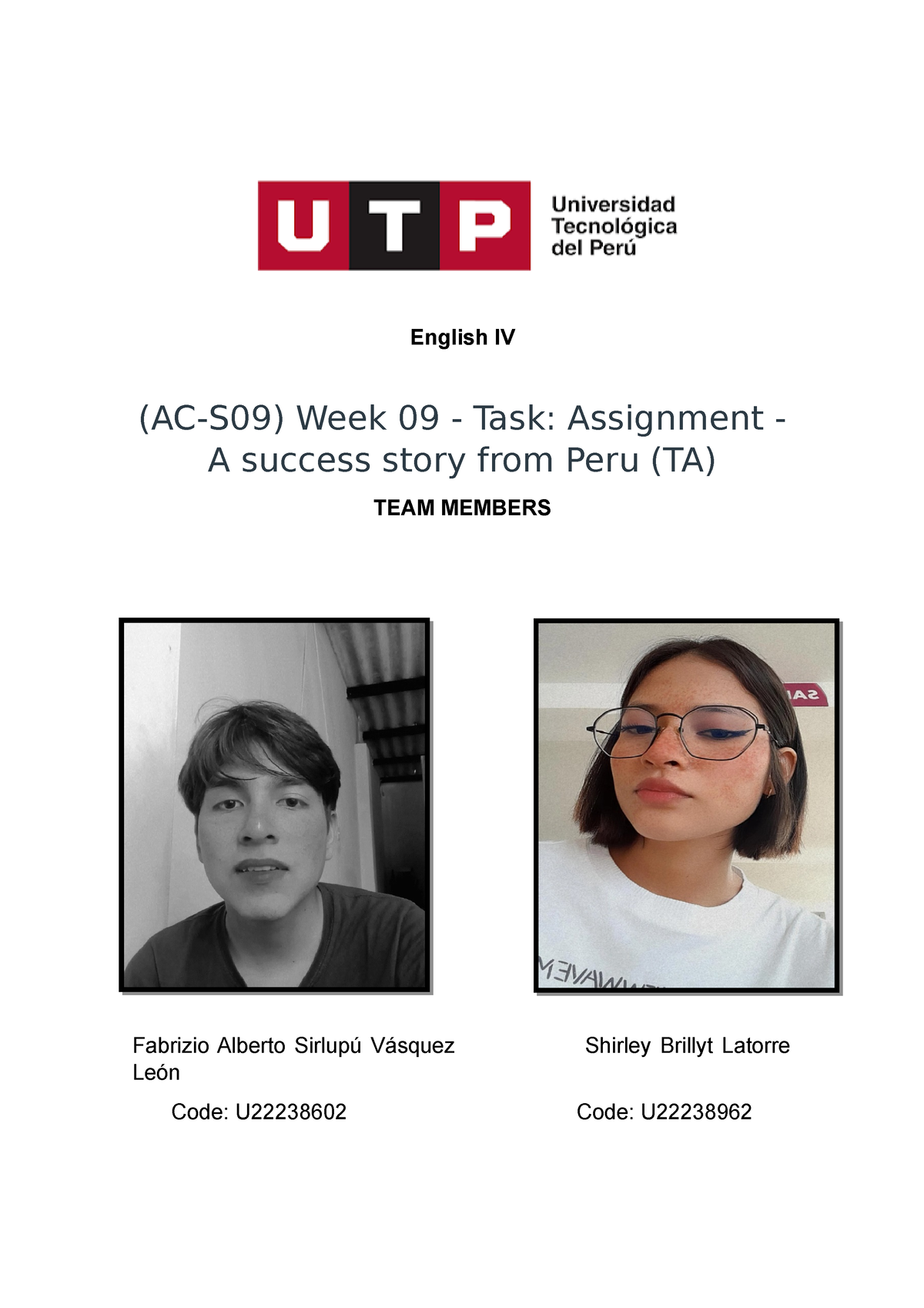 (ac s09) week 09 task assignment a peruvian legend utp