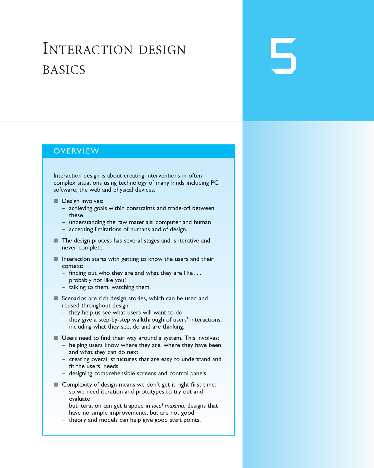 Chapter Five - Interaction Design Basics - INTERACTION DESIGN BASICS O ...