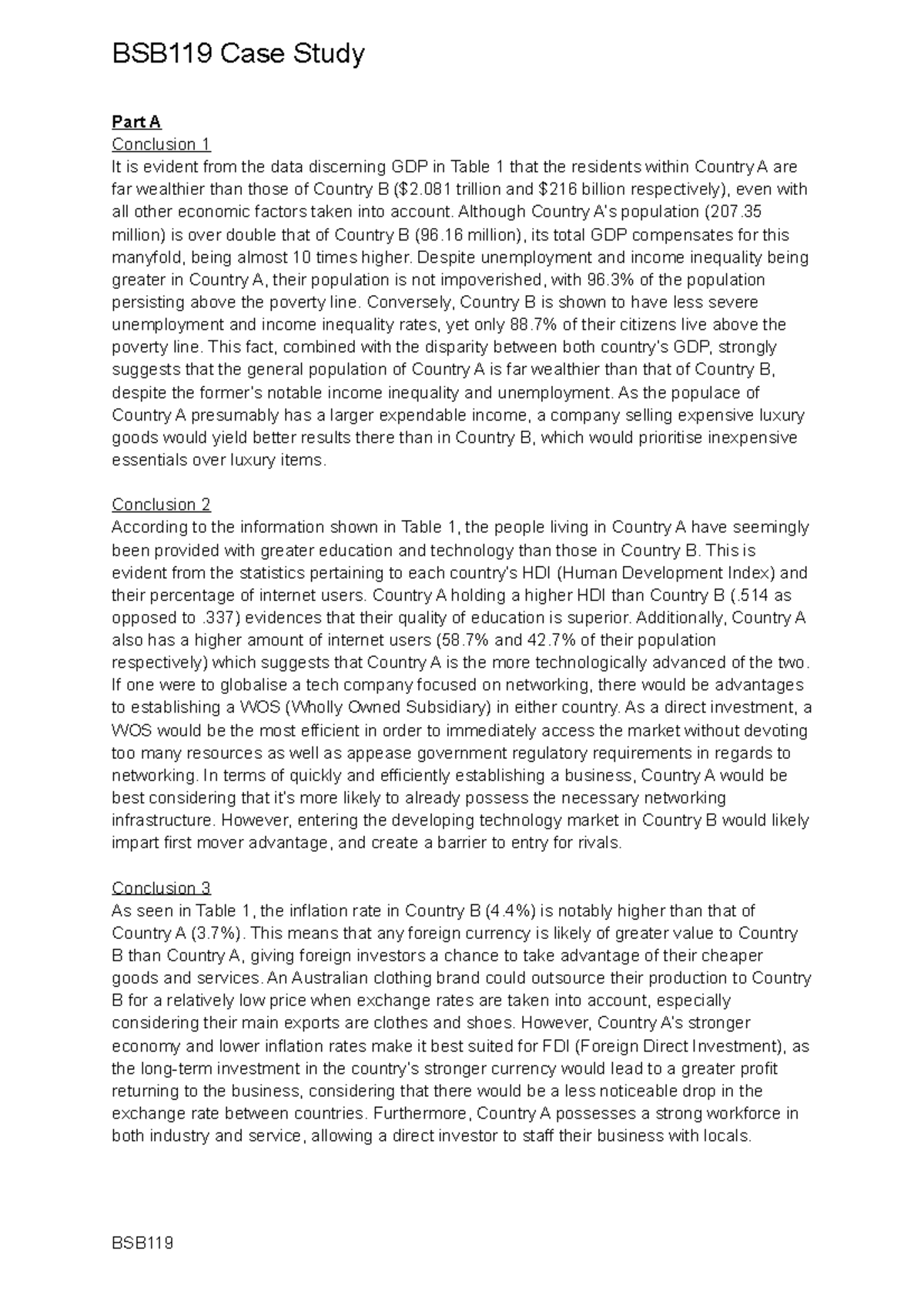 BSB119 Case Study - Assessment One - BSB119 Case Study Part A ...