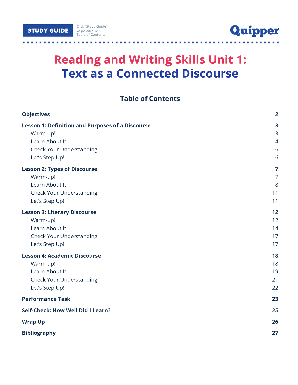 PDF RWGrade11 Unit1 TextasaConnectedDiscourse Reading and