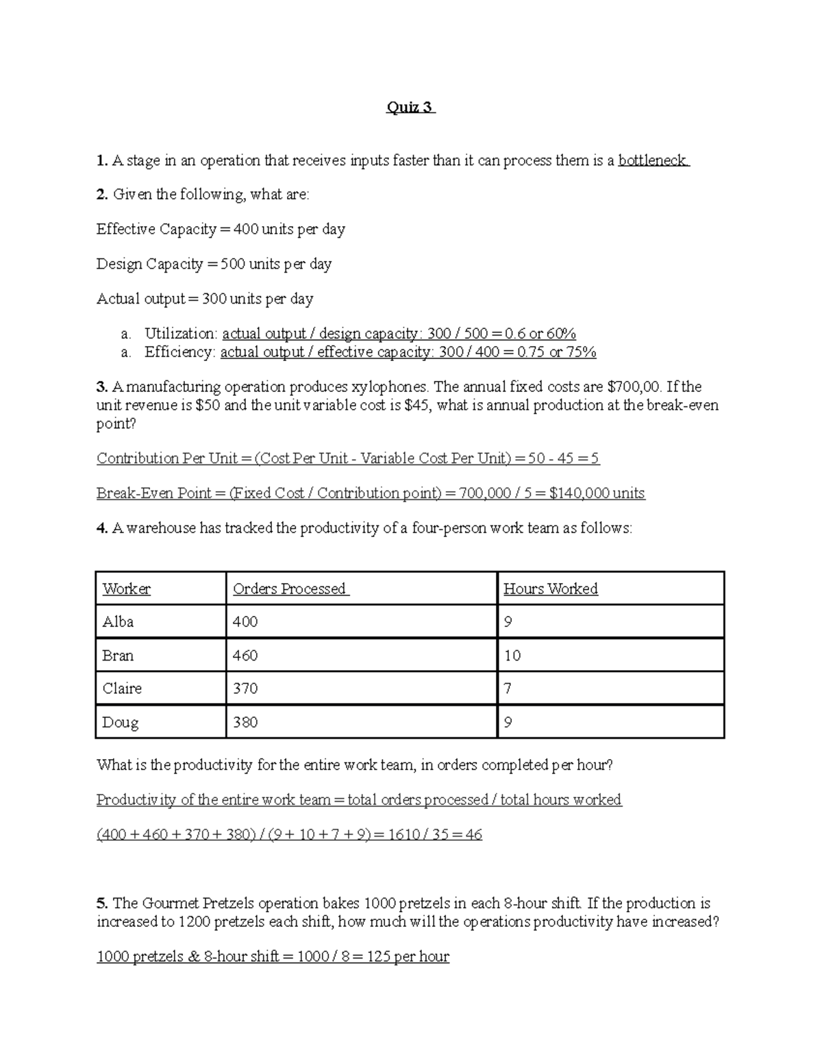 Ids 355 Quiz 3 - Quiz 3 Answers - Quiz 3 A Stage In An Operation That 