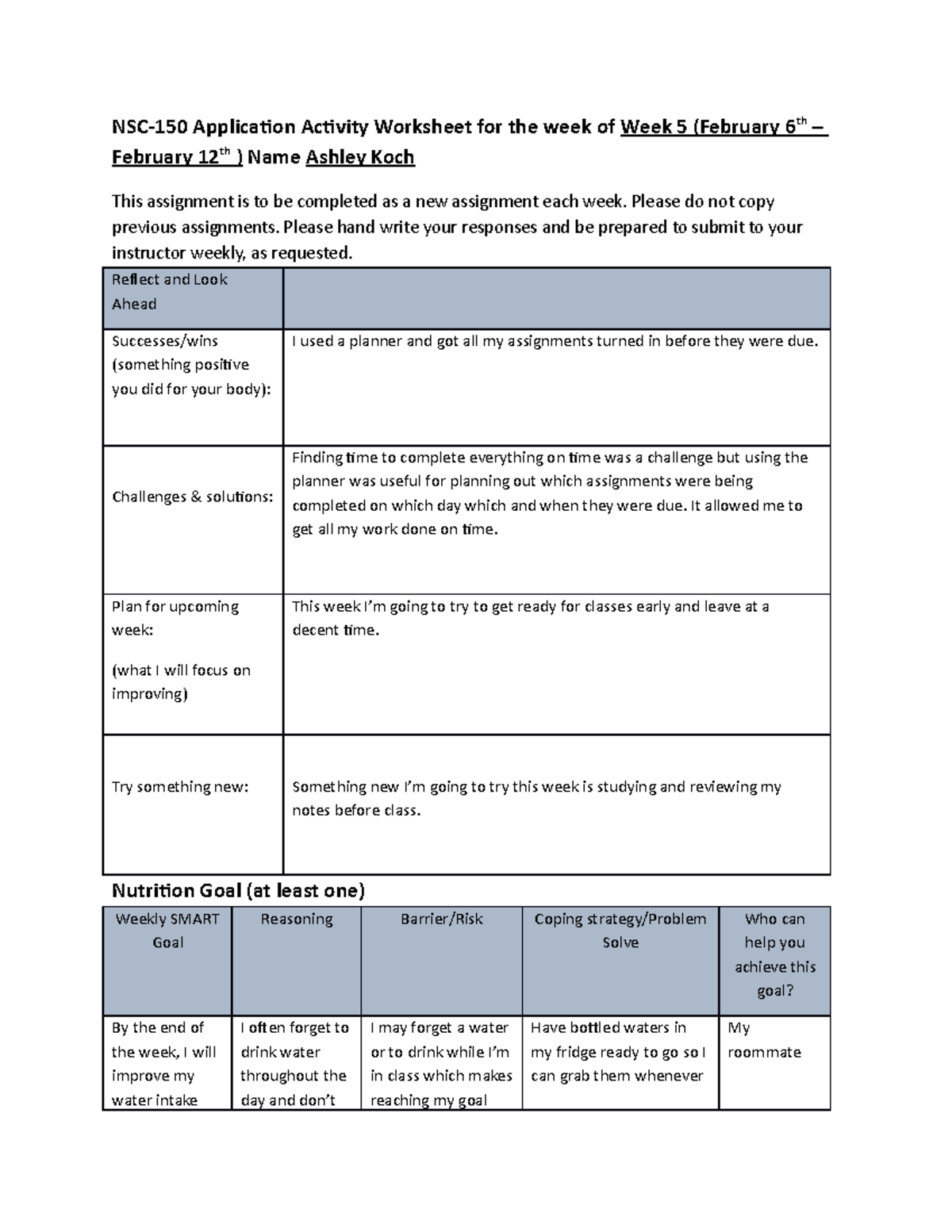 AA Week 3 - Application Activity Week 3 - NSC-150 Application Activity ...
