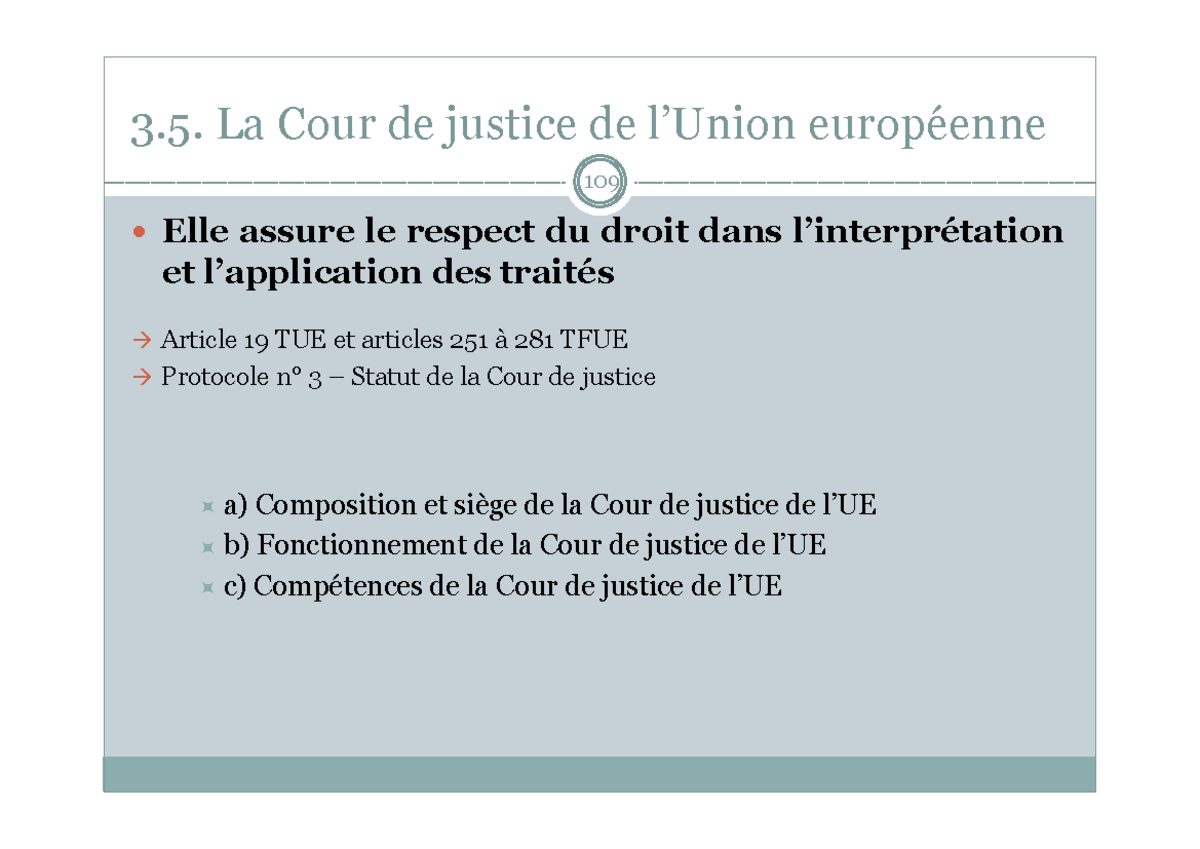 Cours 23:10:20 - Diaporama - 3. La Cour de justice de l’Union