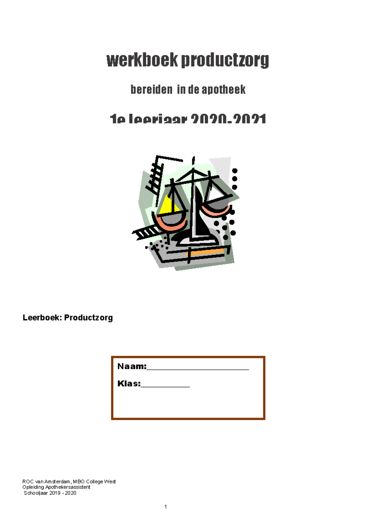 Werkboek Productzorg 2021-2022 1e Jr - Leerboek: Productzorg ROC Van ...