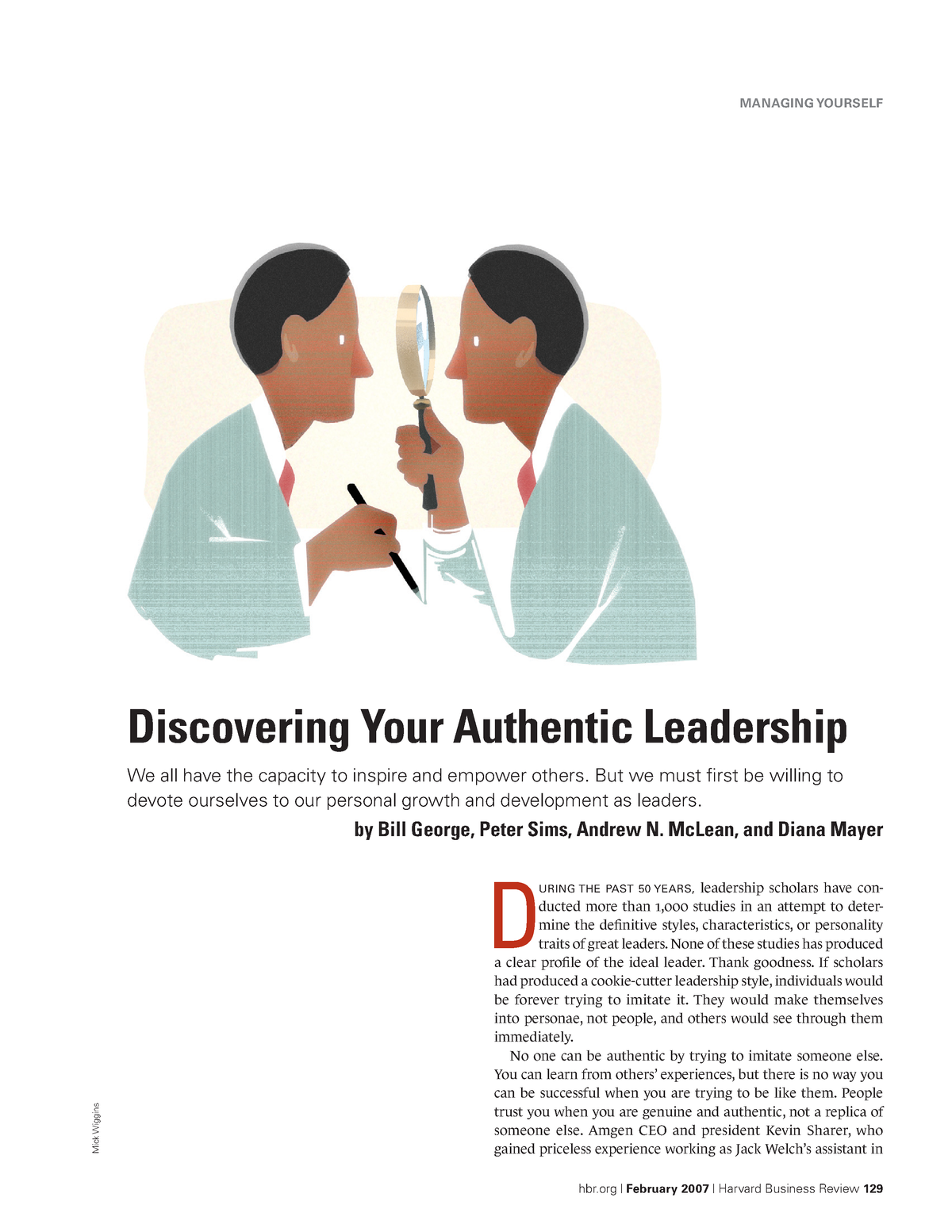 Discovering Your Authentic Leadership - Hbr | February 2007 | Harvard ...