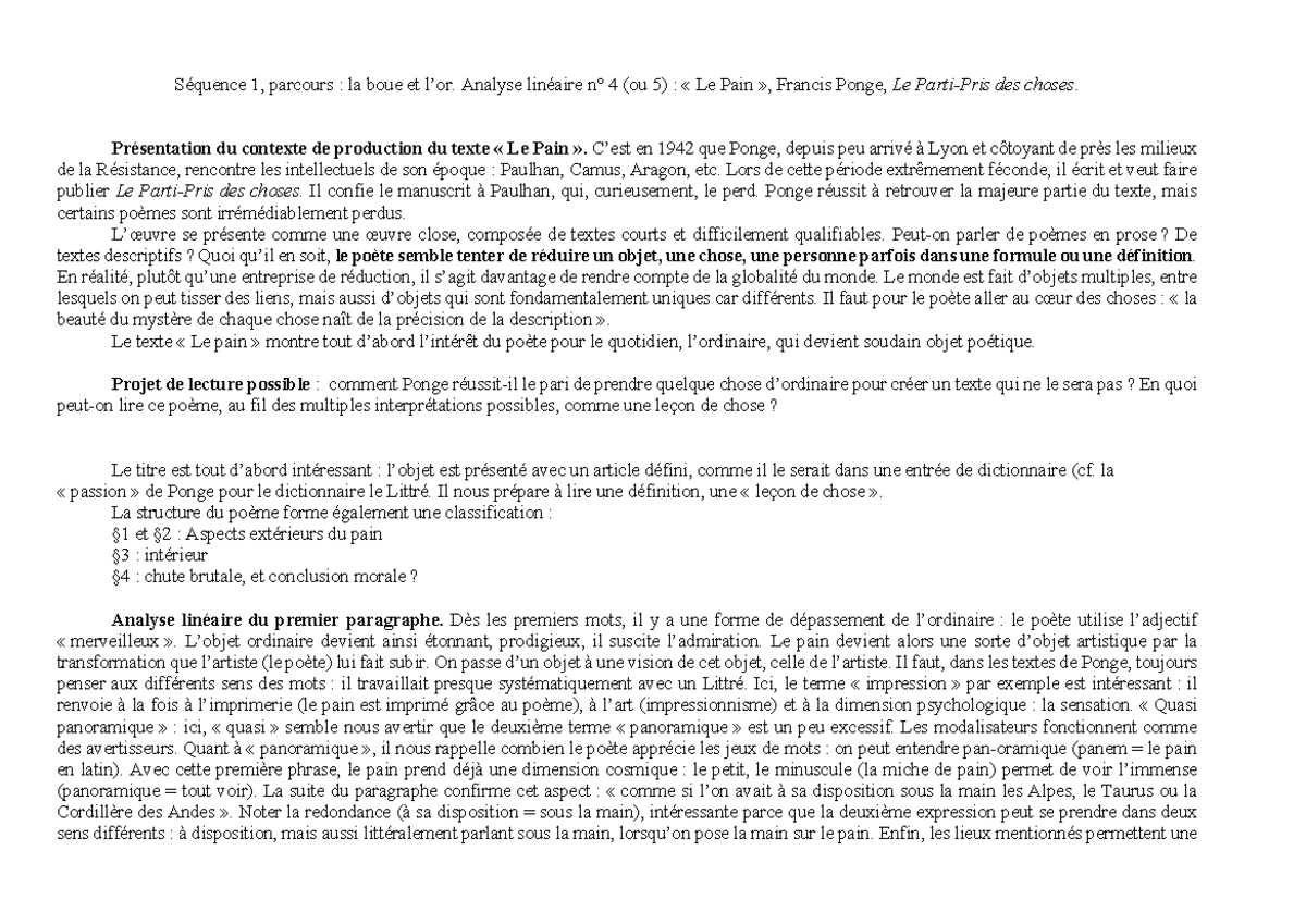 Ob 0b32b3 analyse-lineaire-le-pain - Séquence 1, parcours : la boue et