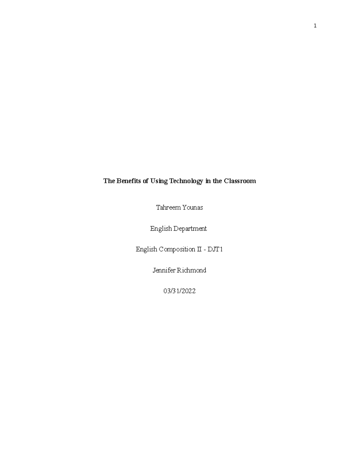 The Benefits of Using Technology in the Classroom - Technology allows ...