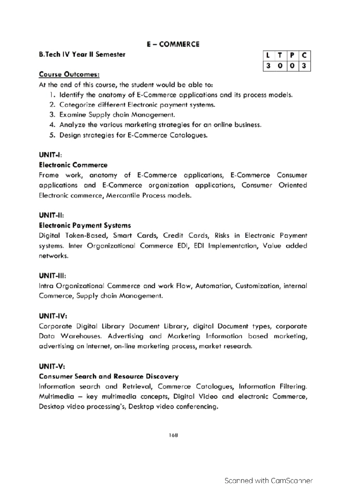 E- Commerce Syllabus - ............... - Computer - Studocu
