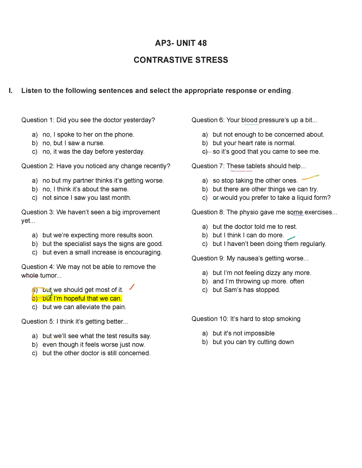 U48 Contrastive Stress SS COPY - AP3- UNIT 48 CONTRASTIVE STRESS I ...