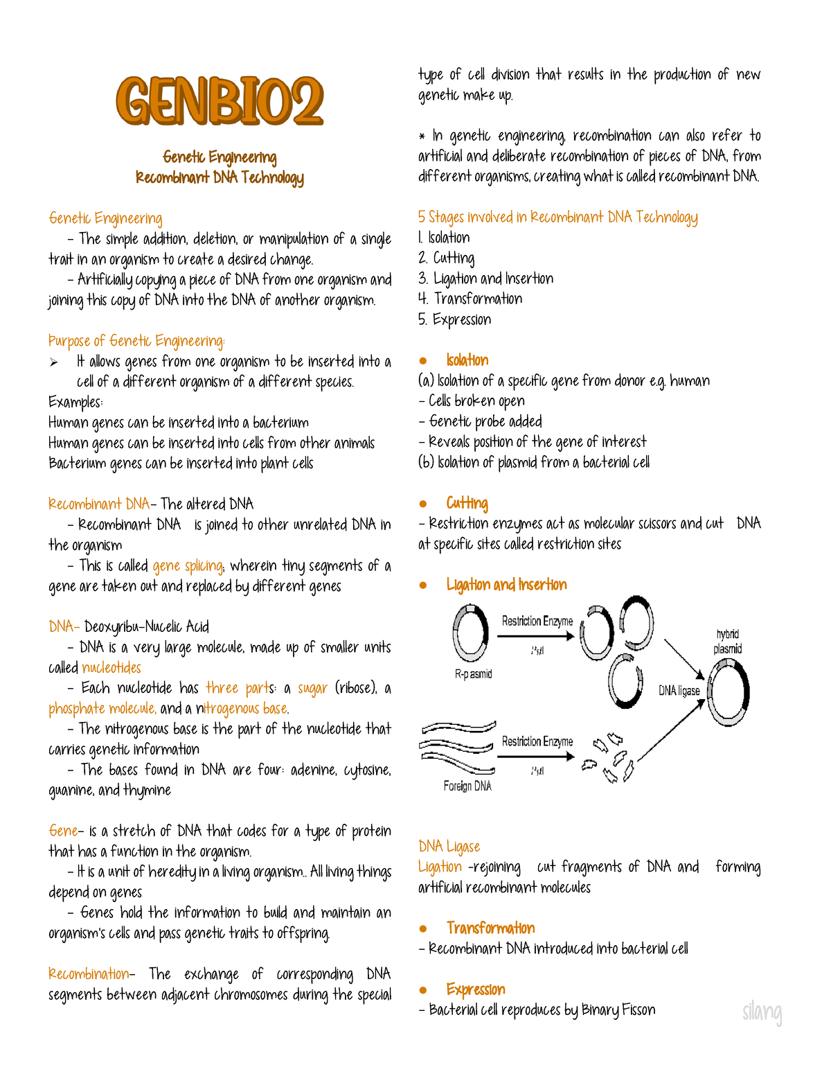 Midterms Genbio 2 - General Biology - GeneticEngineering ...