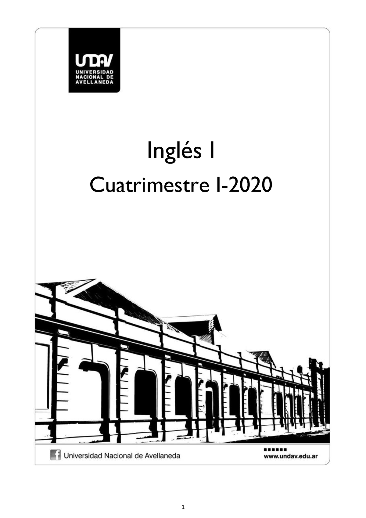 Cuadernillo Cuatrimestre 1C2020 - Inglés I Cuatrimestre I- Programa ...