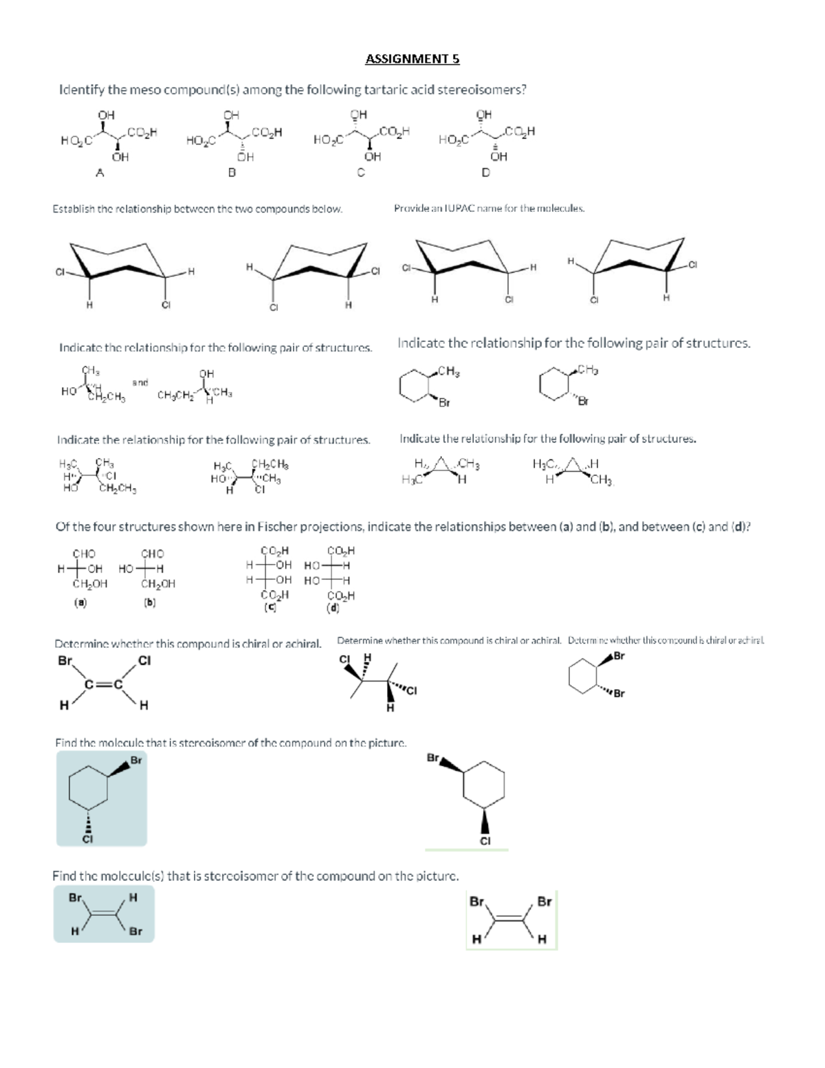 Assignment 5 - Notes from WIley Plus - Chem 311 - queensu - Studocu