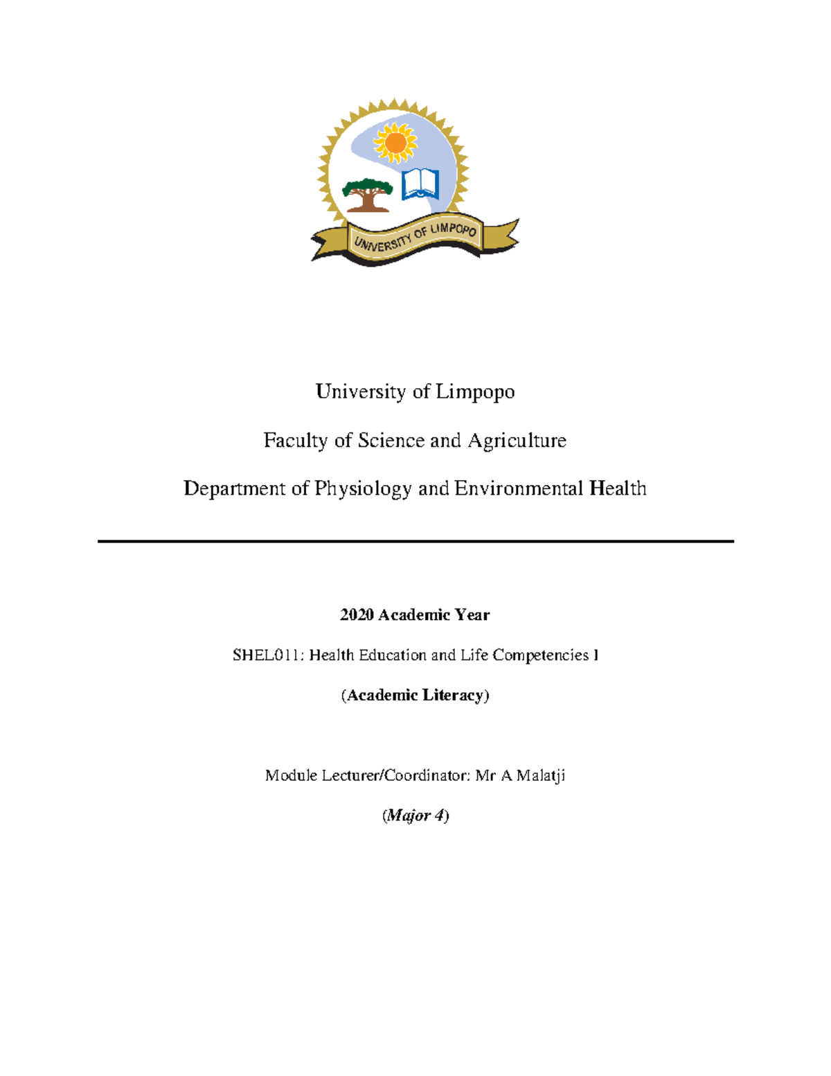 Paragraph Writing - PRACTICAL SESSION - University of Limpopo Faculty ...