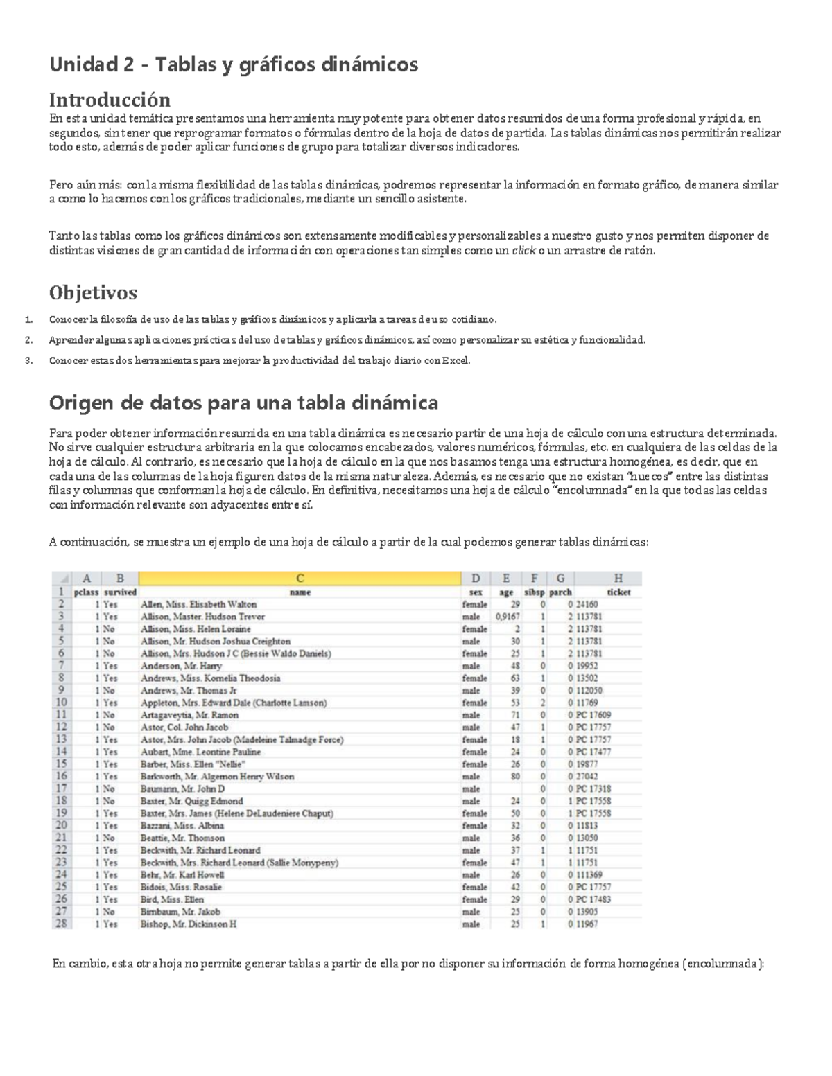 Unidad 2 Tablas Y Gr Ficos Din Micos - Unidad 2 - Tablas Y Gr·ficos Din ...