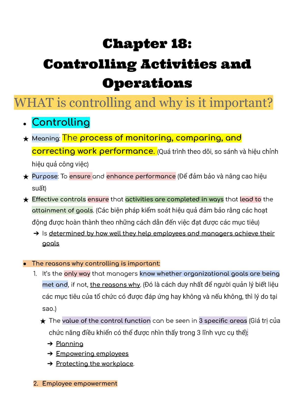 PM Chapter 18 Controlling Activities And Operations - Chapter 18 ...