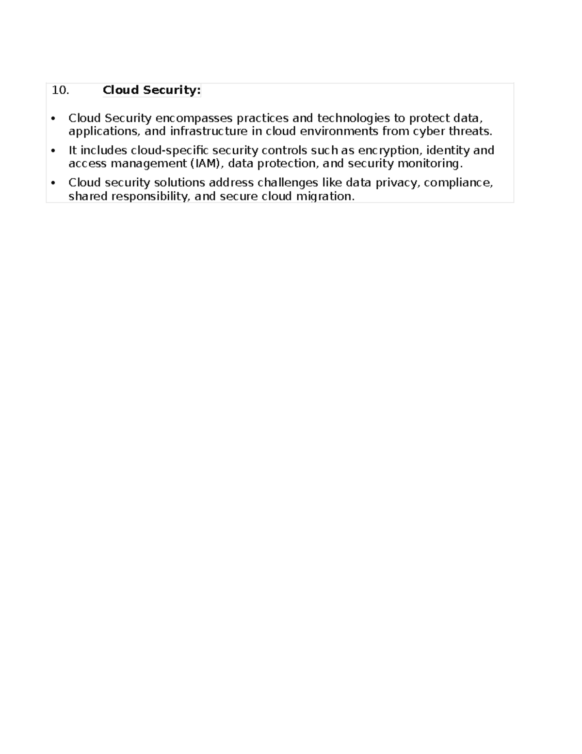 Cloud Security - Networking notes - Computer science - 10. Cloud ...