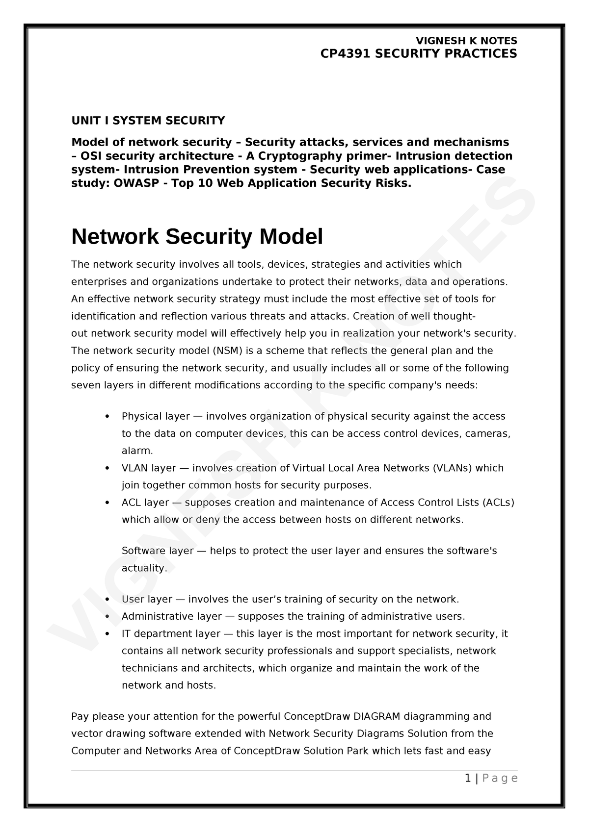 CP4391 Security Practices- Vignesh K Notes - CP4391 SECURITY PRACTICES ...