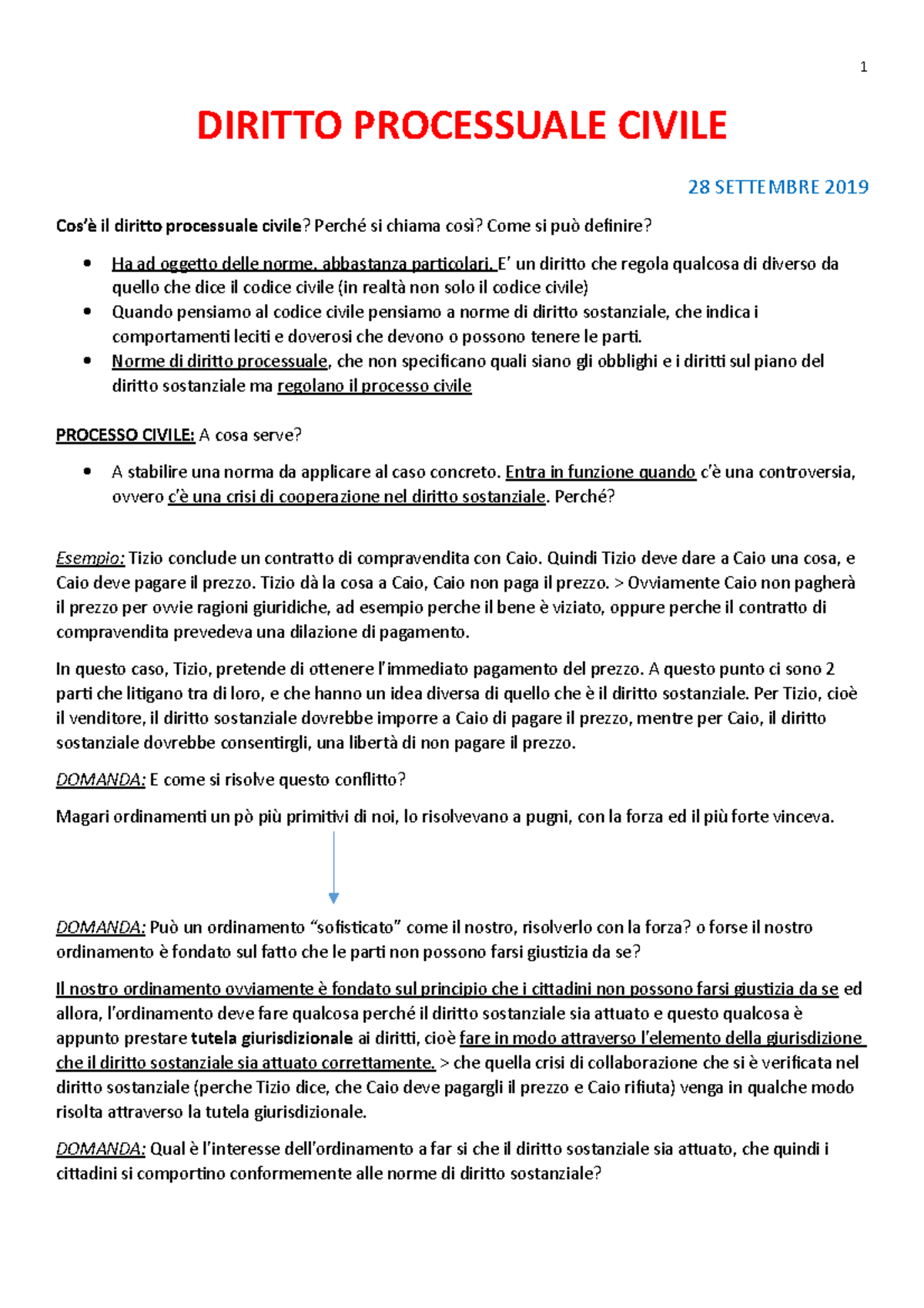 Copia Di Villata 1 Parte - DIRITTO PROCESSUALE CIVILE 28 SETTEMBRE 2019 ...