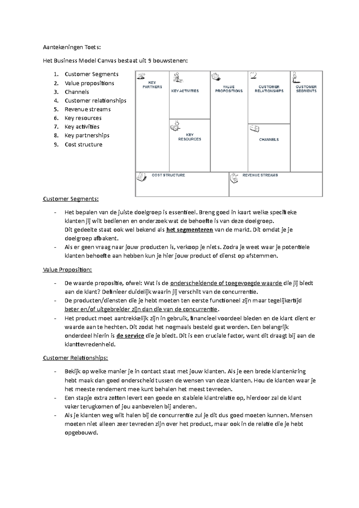 Aantekeningen Toets Def - Aantekeningen Toets: Het Business Model ...