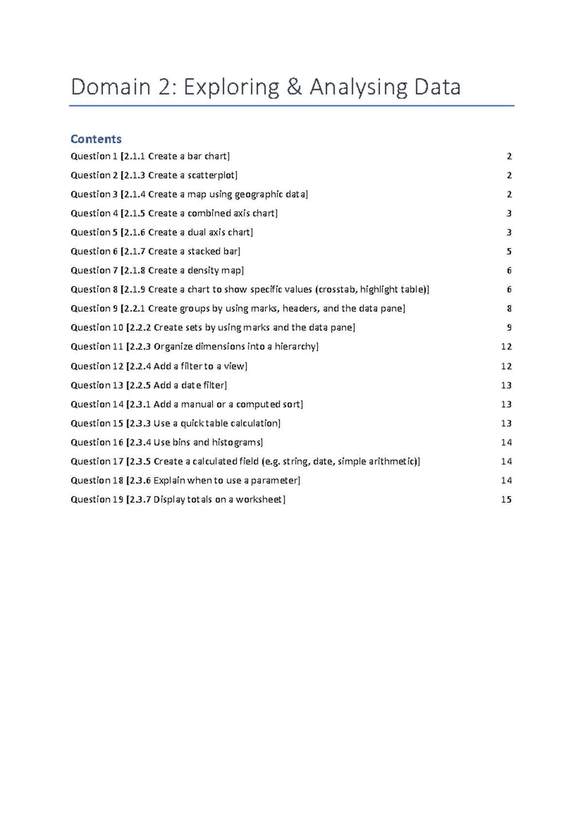 Domain 2 Exploring Analyzing Data - Domain 2: Exploring & Analysing ...