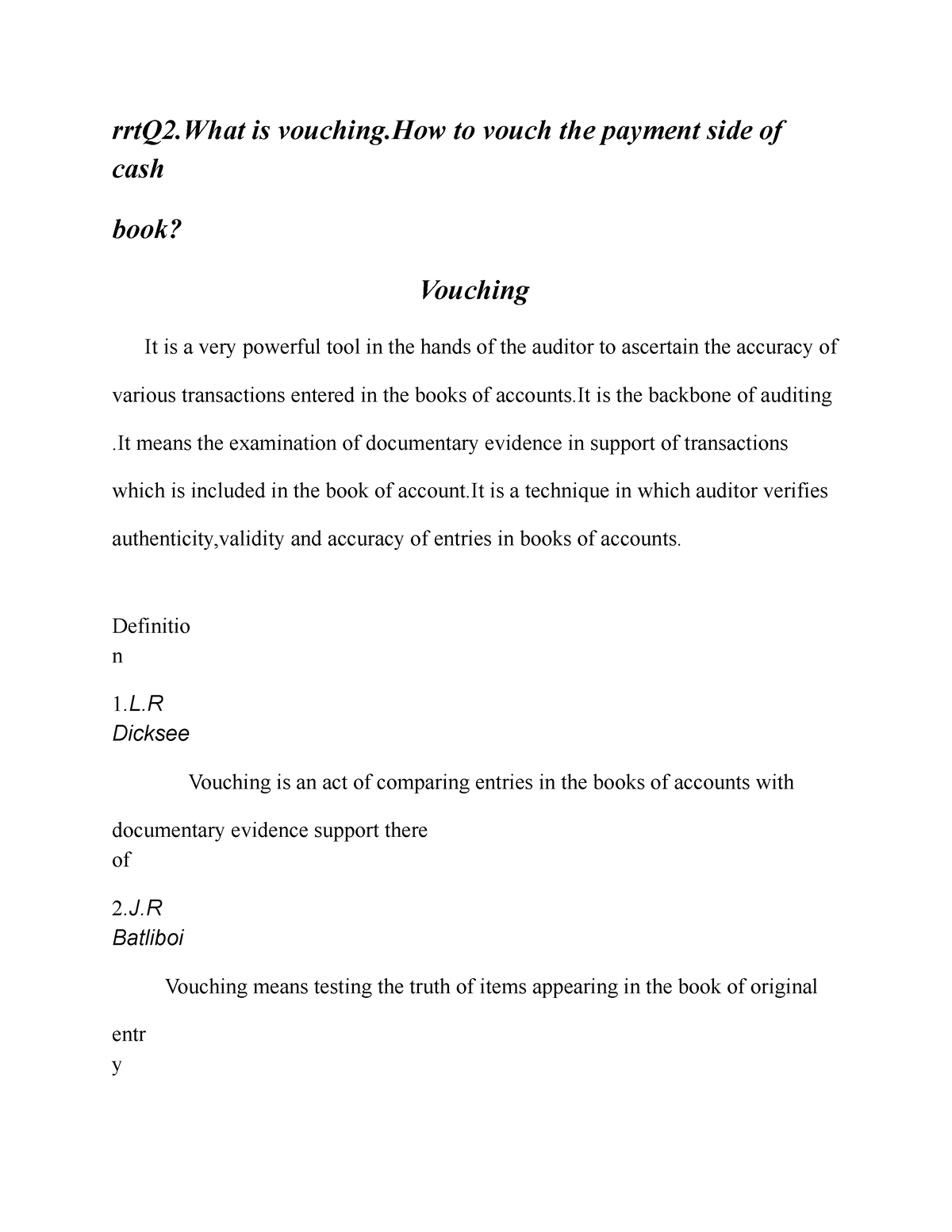 What Is Payment Side Of Cash Book