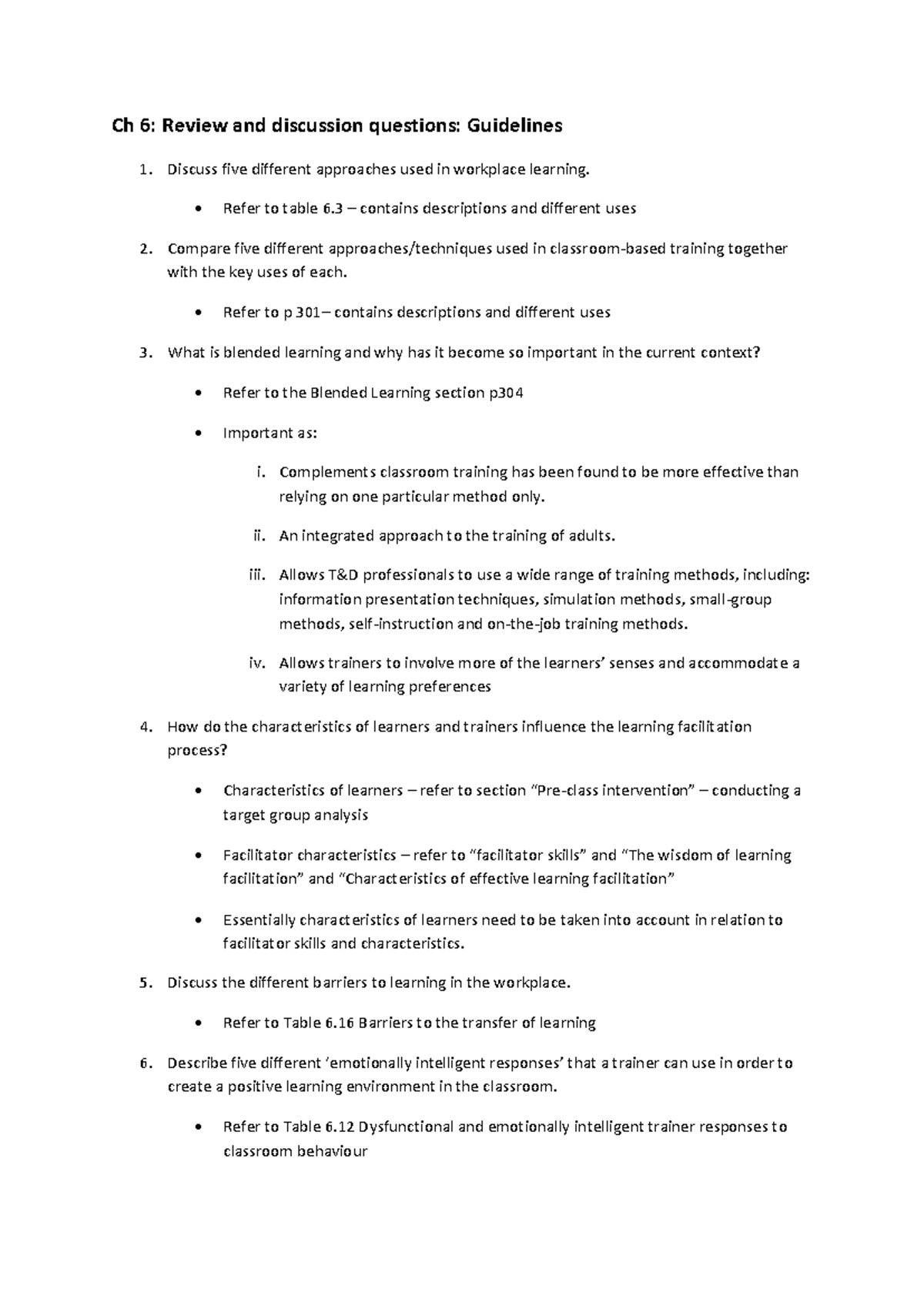 Ch 6 Guidelines Review and discussion questions and MCQs Coetzee - Ch 6 ...