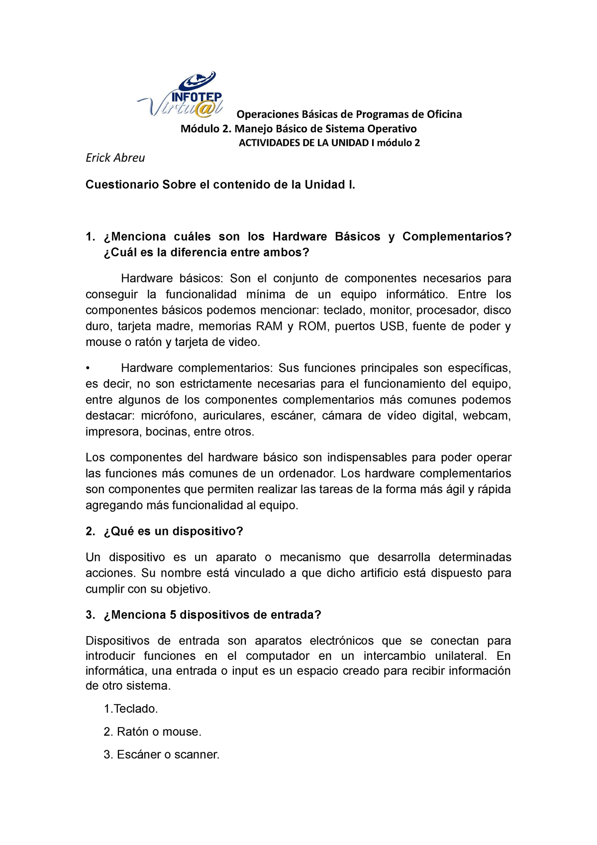 Actividad 1 Módulo 2 - Operaciones Básicas De Programas De Oficina ...