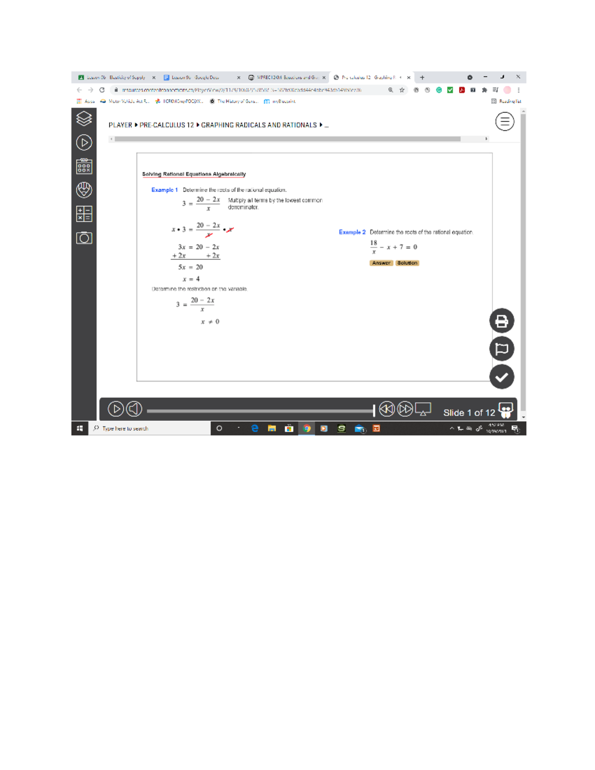 Pre-calc 12 unit 2 - From mr.beaver class - MATH 1012 - Studocu
