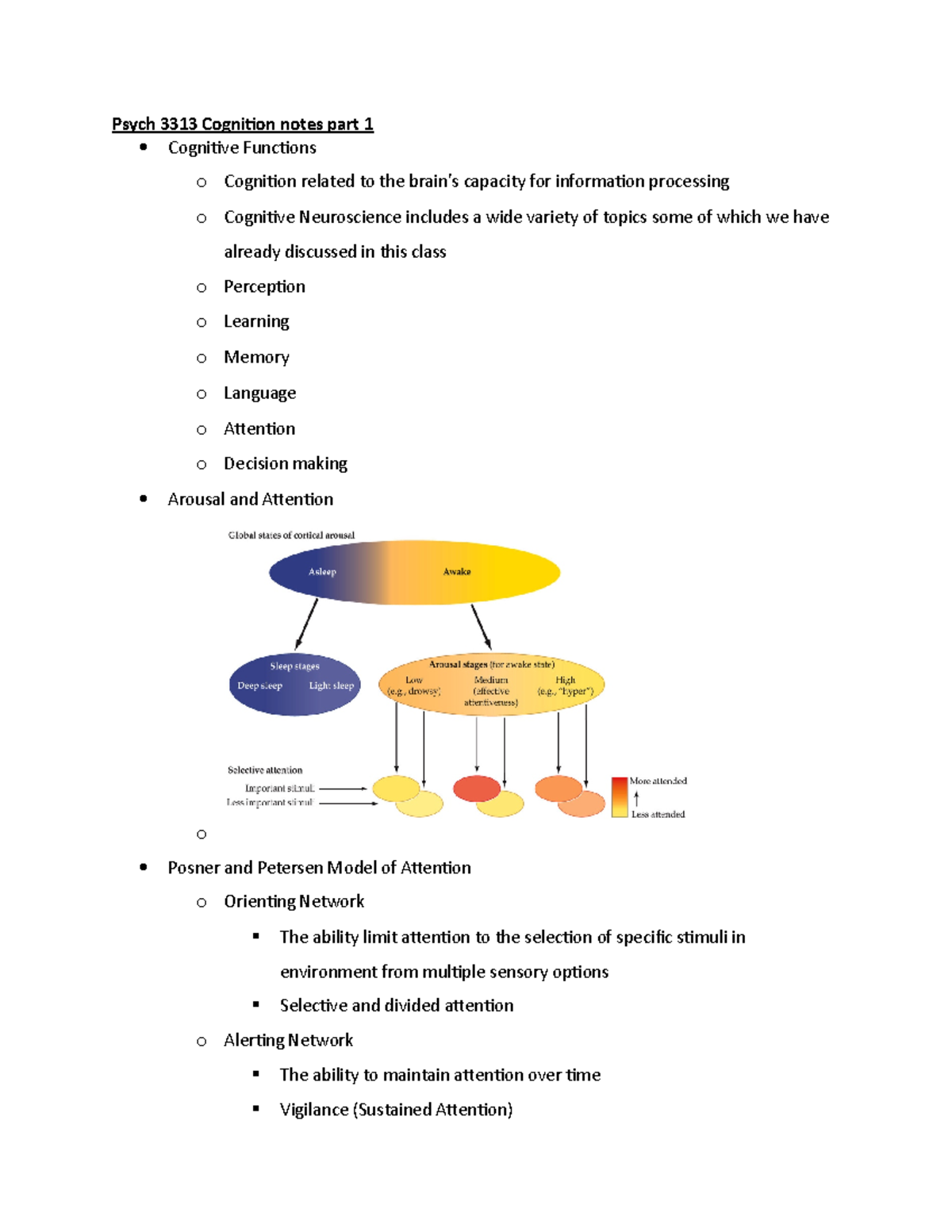 Psych 3313 Cognition Notes Part 1 - Psych 3313 Cognition Notes Part 1 ...