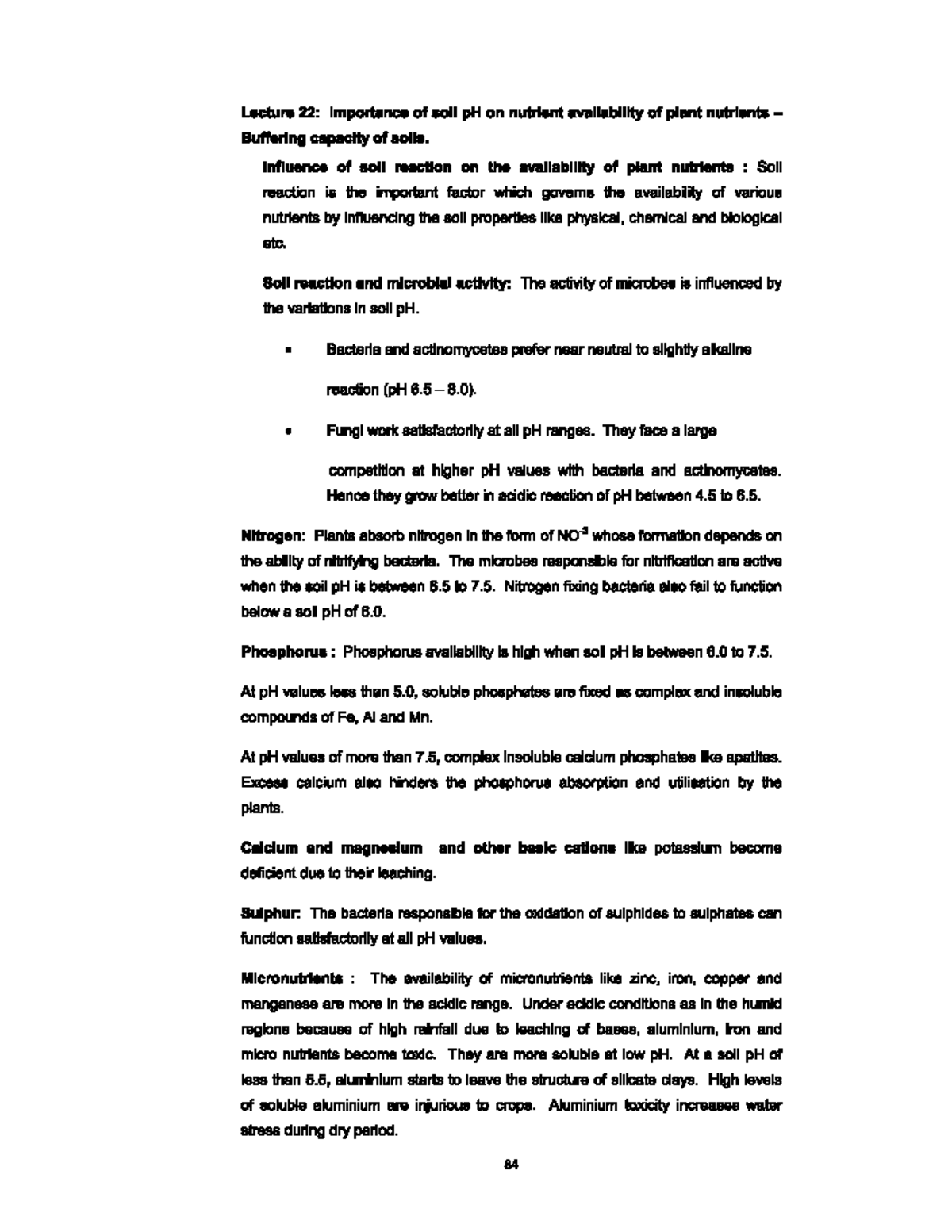 Soil science notes 22 - Studocu
