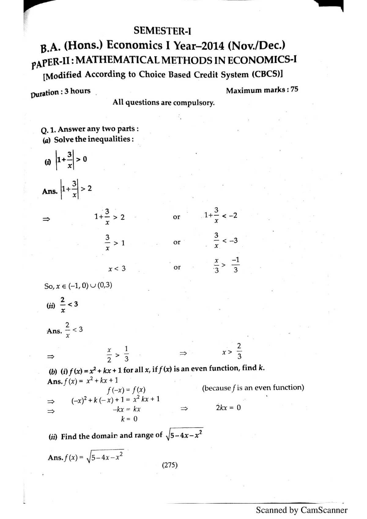 PREVIOUS YEAR QUESTIONS MME - B.A. Economics (Hons.) - Studocu