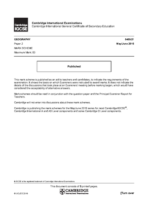 2015 GEO Paper 4 ANS - USED AS A REVISION MATERIAL - ® IGCSE is the ...