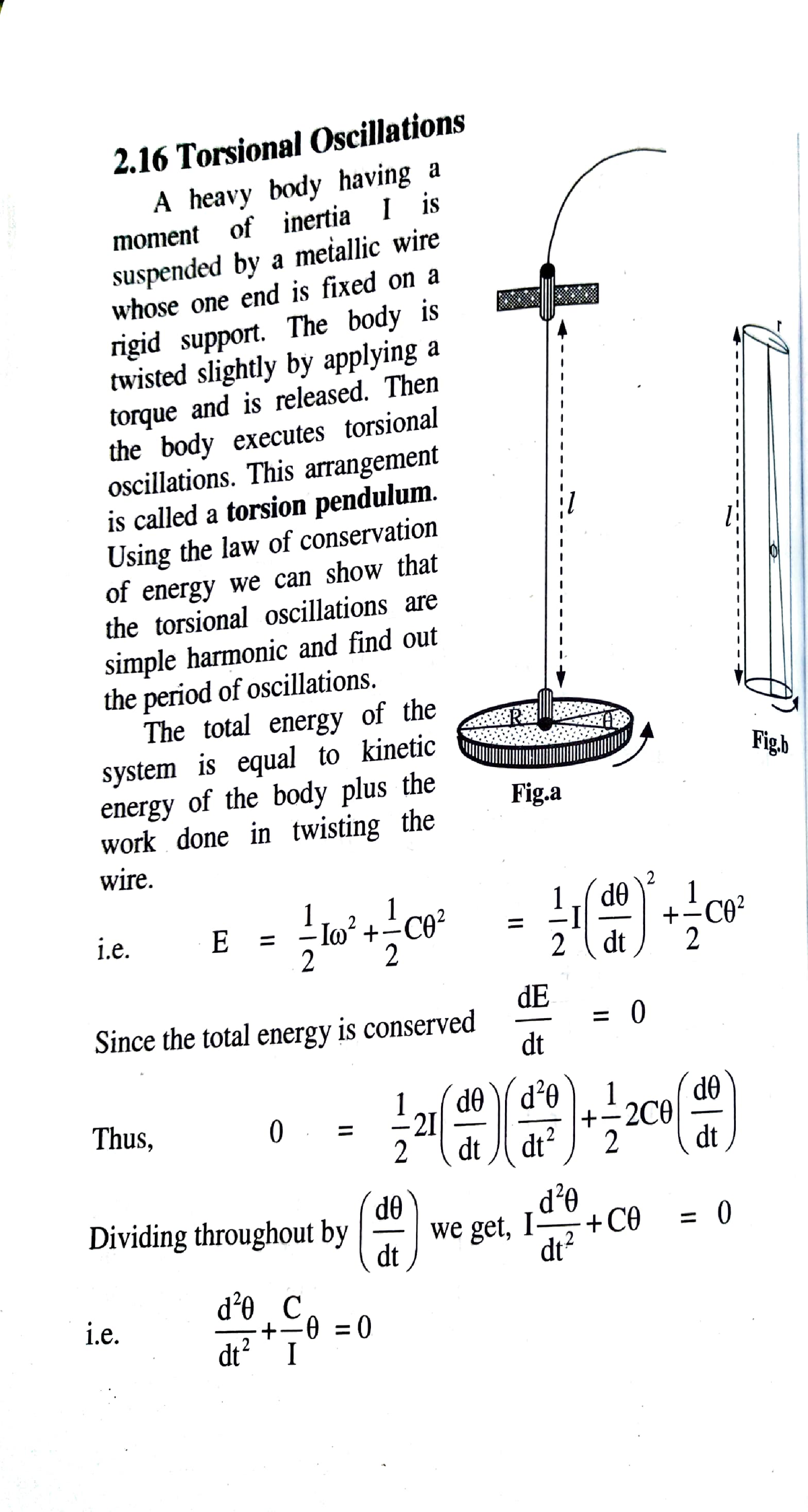 torsional oscillation experiment